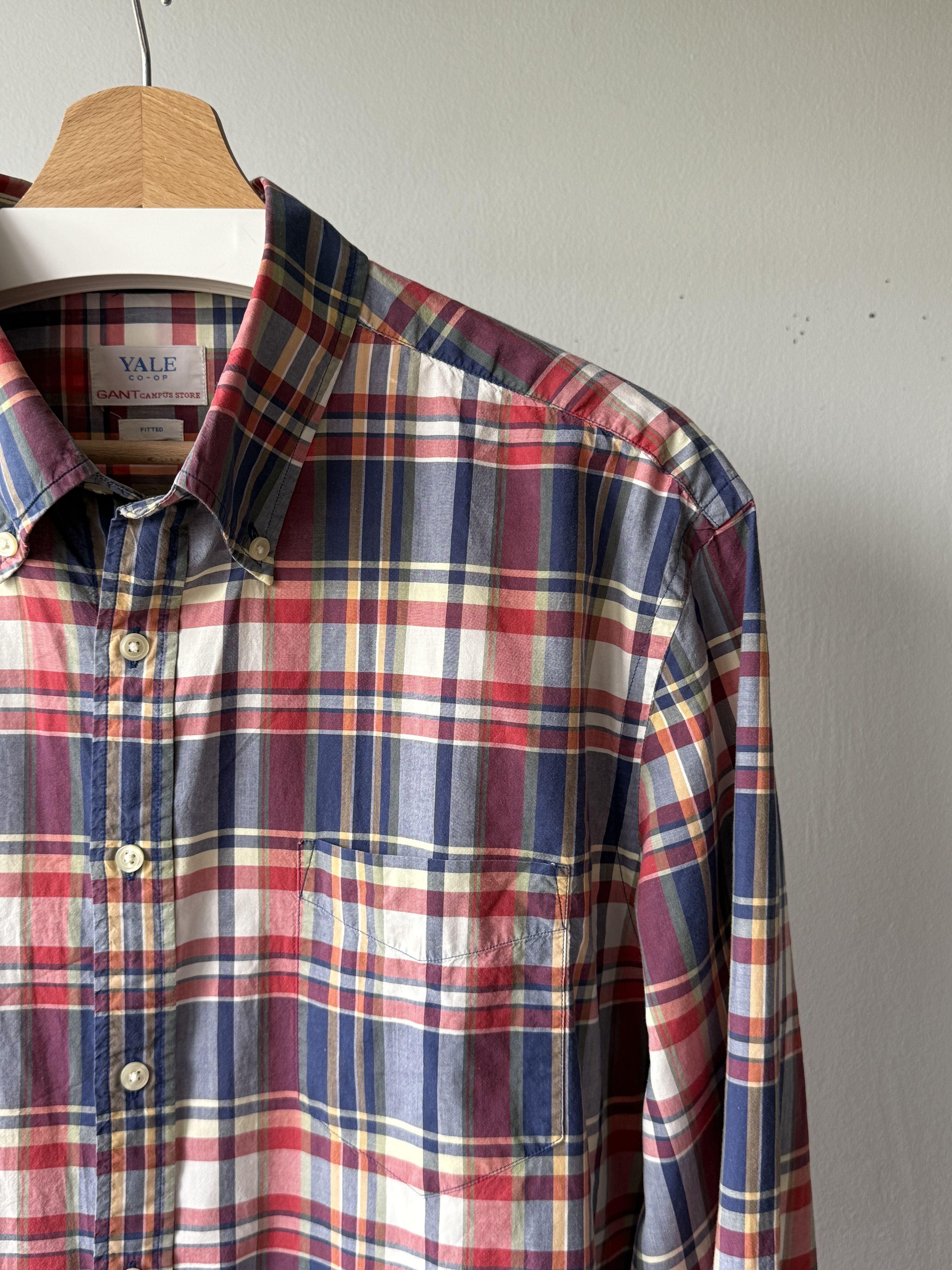 Gant × Gant Rugger Gant YALE CO-OP Archive Poplin Campus Store Plaid L/S Shirt Size US XL / EU 56 / 4 - 6 Thumbnail