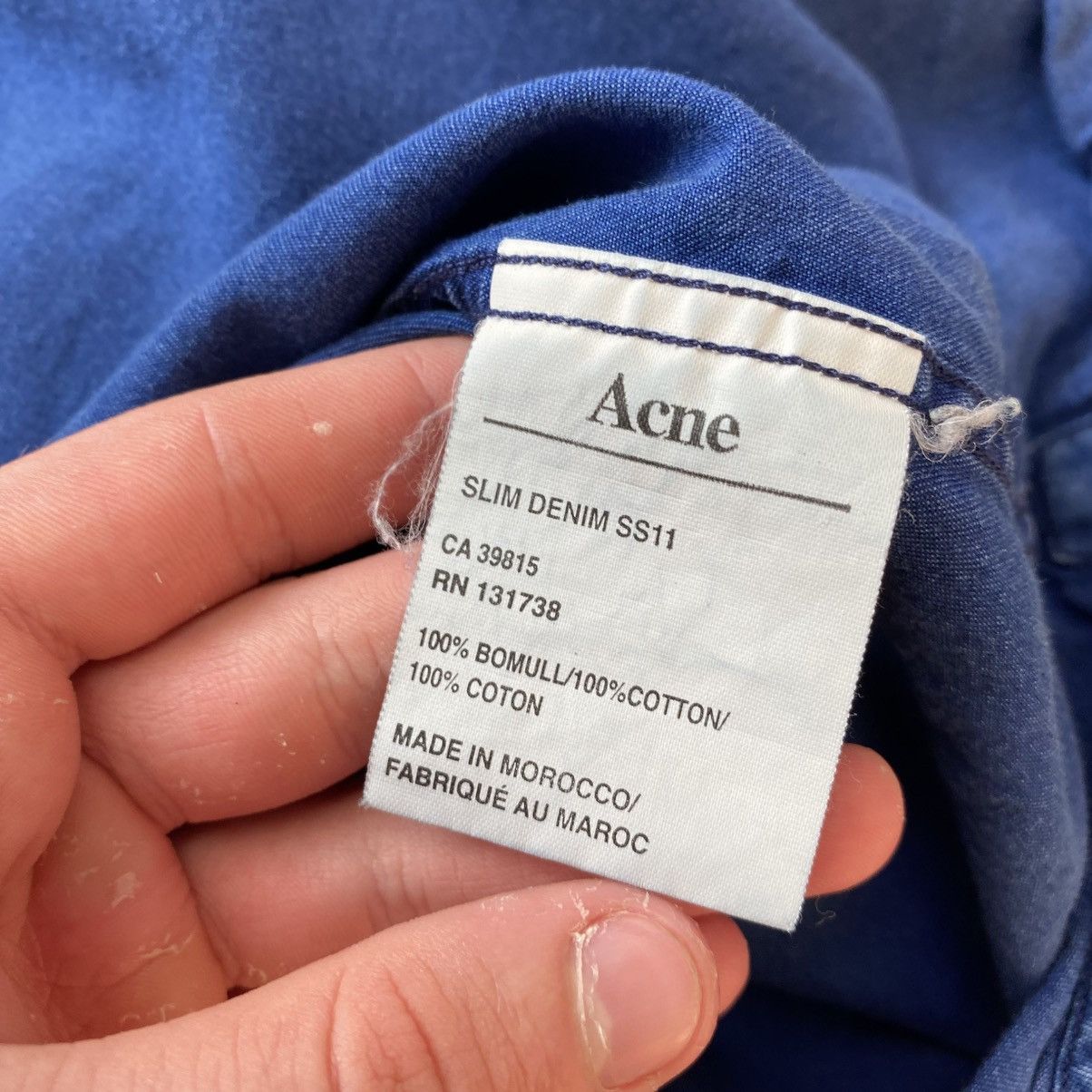 Acne Studios Luxury Acne Studios Small logo basic denim button up shirt Size US M / EU 48-50 / 2 - 9 Thumbnail
