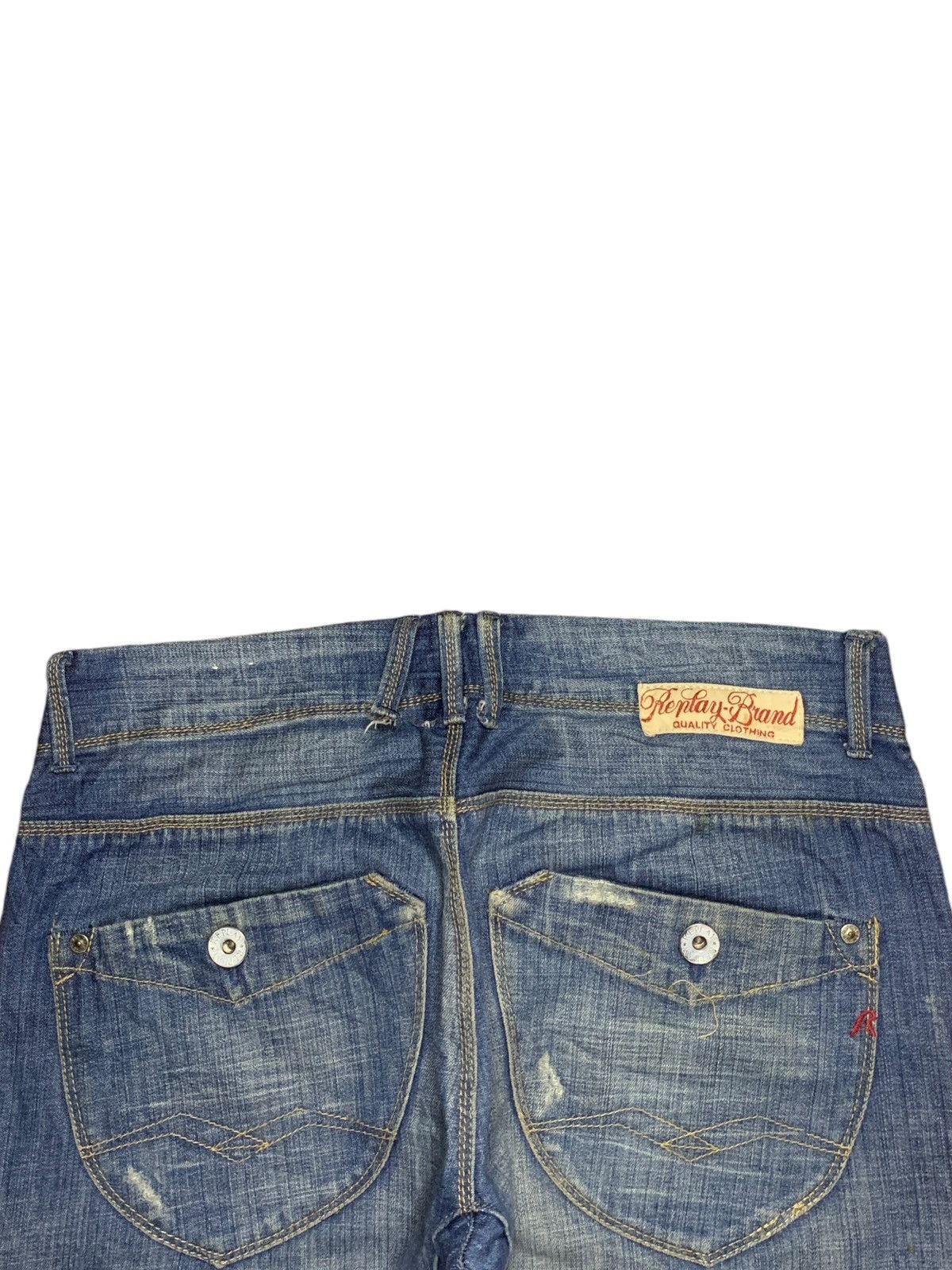 Replay Vintage Replay Mud Wash Distressed Style Jeans Size US 33 - 8 Thumbnail