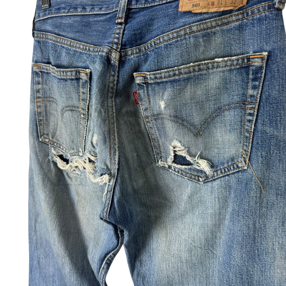 Levi's ☀️LEVI’S 501 BUTTON DISTRESSED DENIM JEANS PANTS Size US 30 / EU 46 - 7 Thumbnail