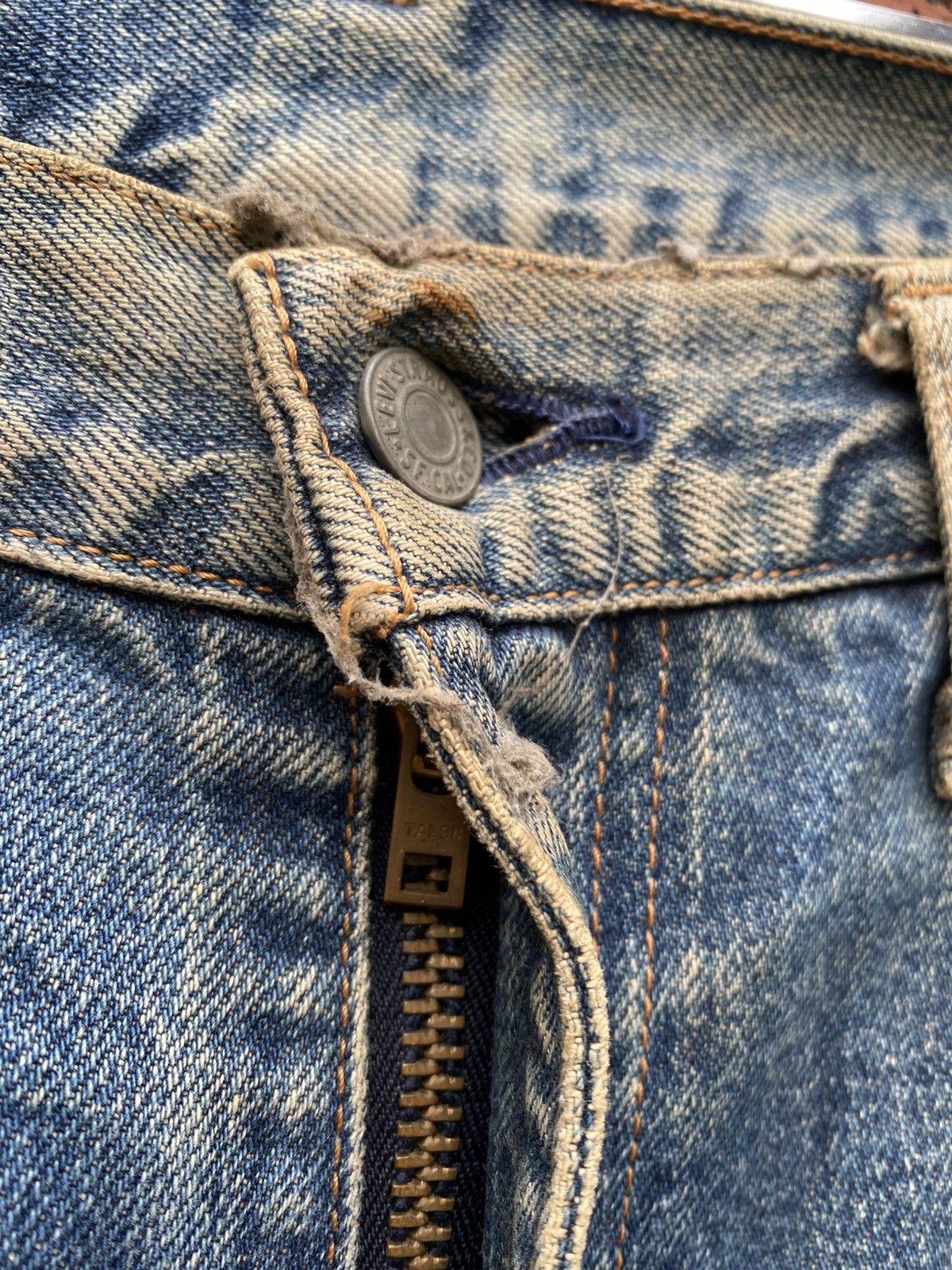 Levi's Vintage Clothing W31x33.5 Vintage levi's 502 redline big E denime Size US 31 - 6 Thumbnail