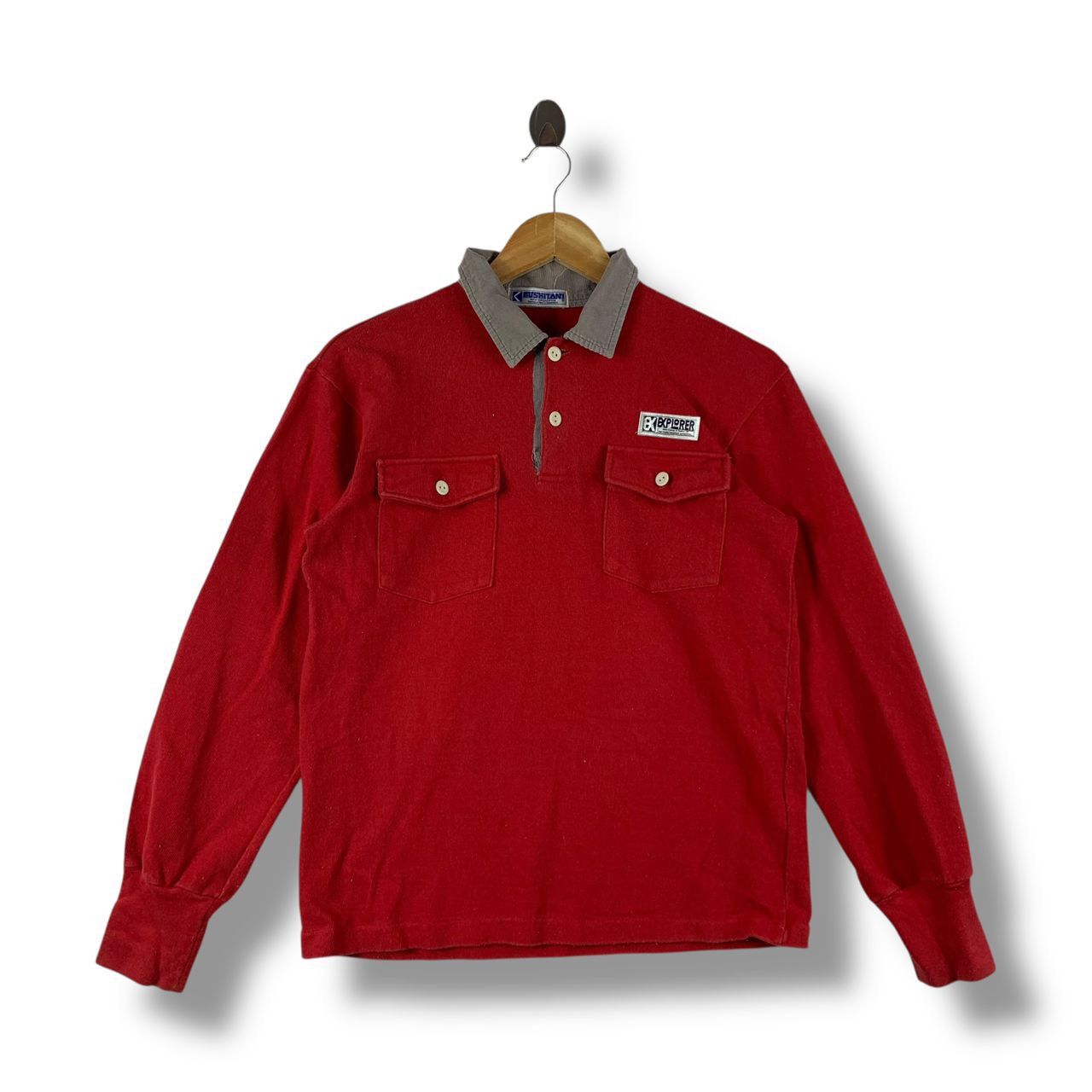 Japanese Brand Vintage 90s KHUSHITANI long sleeve polo tees Size US S / EU 44-46 / 1 - 1 Thumbnail