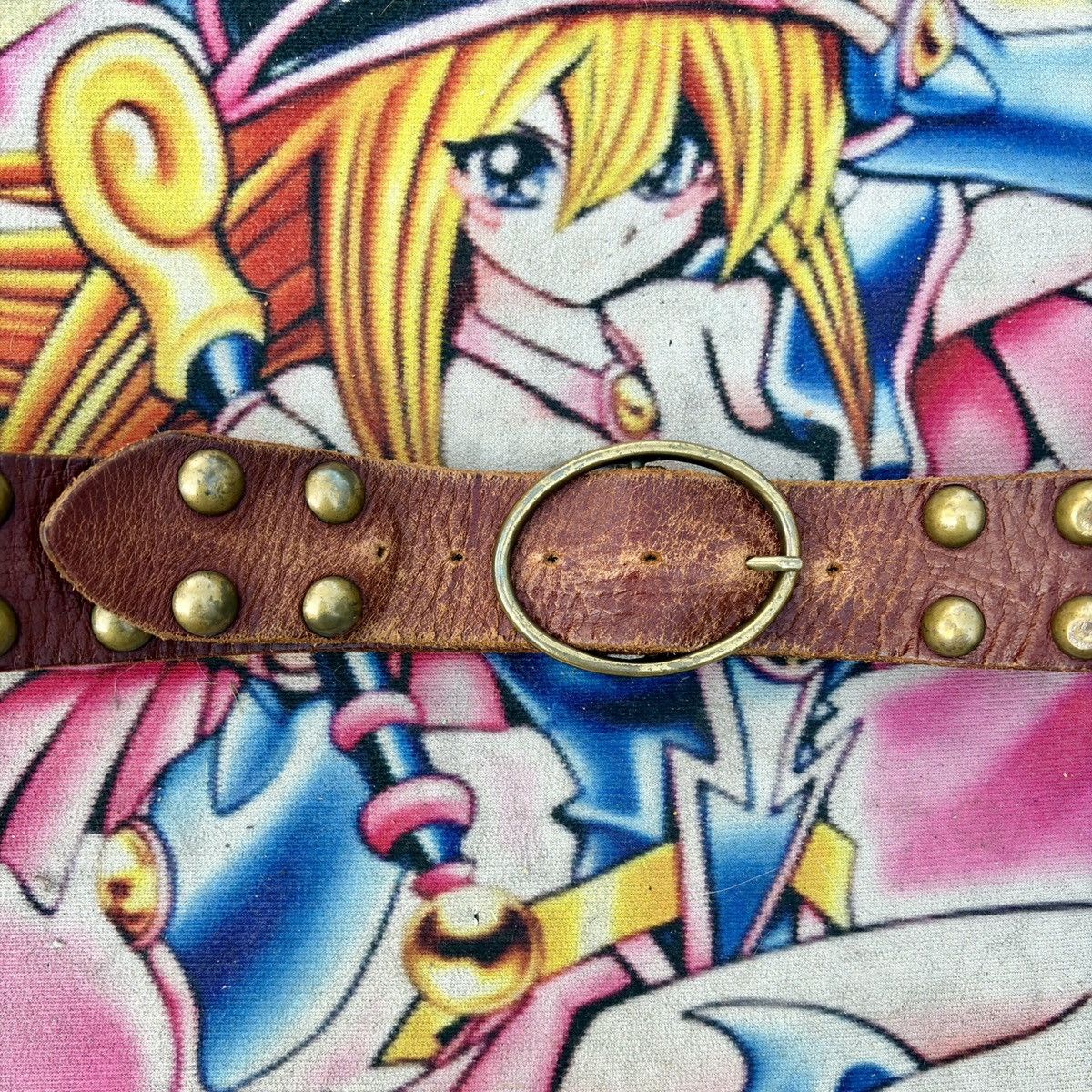 Other Vintage Linea Pelle Studded Belt Size 36 - 5 Thumbnail