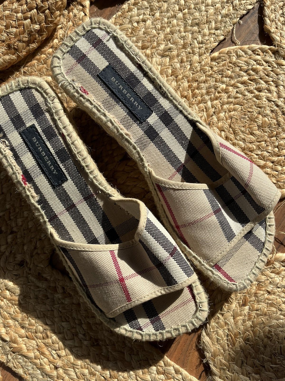 Burberry × Vintage Burberry 00s Nova Check sandals heels sandal monogram y2k Size US 6 / IT 36 - 3 Thumbnail