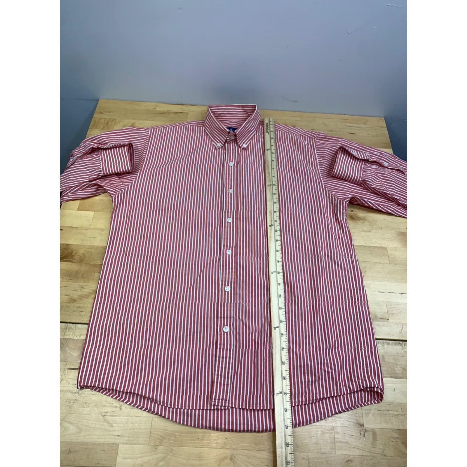 Polo Ralph Lauren VINTAGE Polo Ralph Lauren Button-Up Shirt Mens M Striped Red Long Sleeve Size US M / EU 48-50 / 2 - 4 Thumbnail