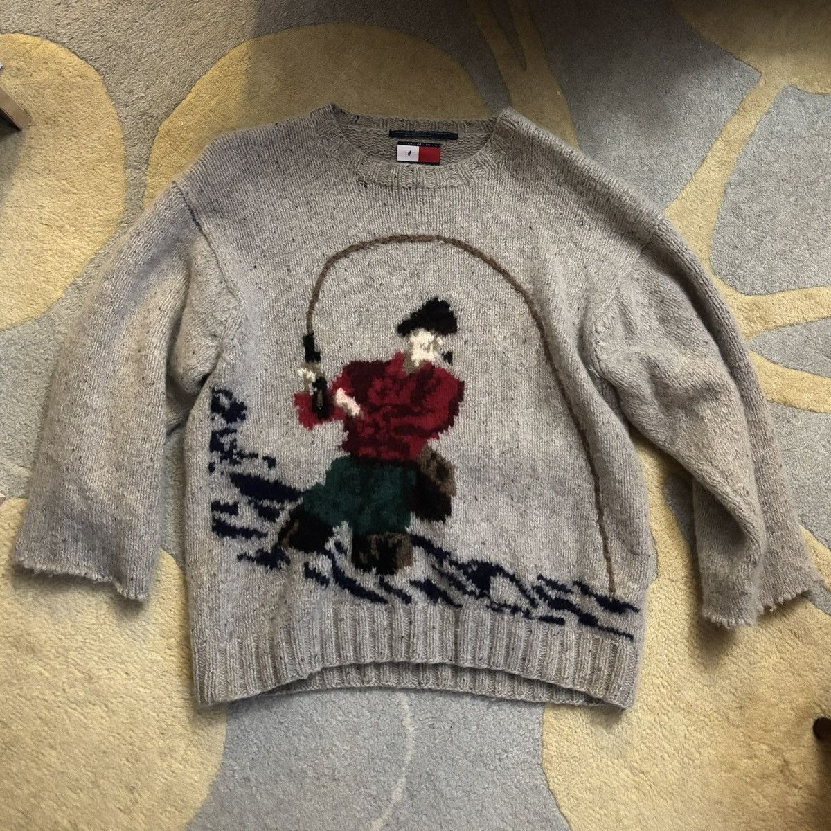 Tommy Hilfiger Vintage Tommy Hilfiger Knit Sweater Fisherman Size US L / EU 52-54 / 3 - 1 Thumbnail