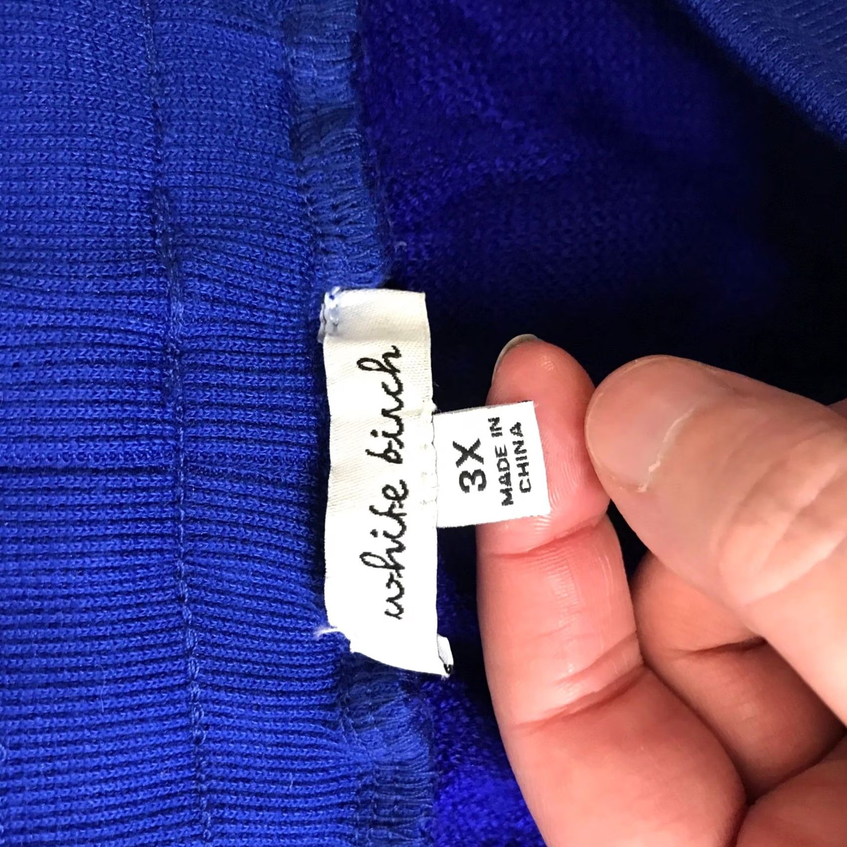 Vintage White Birch Royal Blue Fuzzy Joggers Plus Size 3X Drawstring Elastic Waist Size 40" / US 18 - 7 Thumbnail