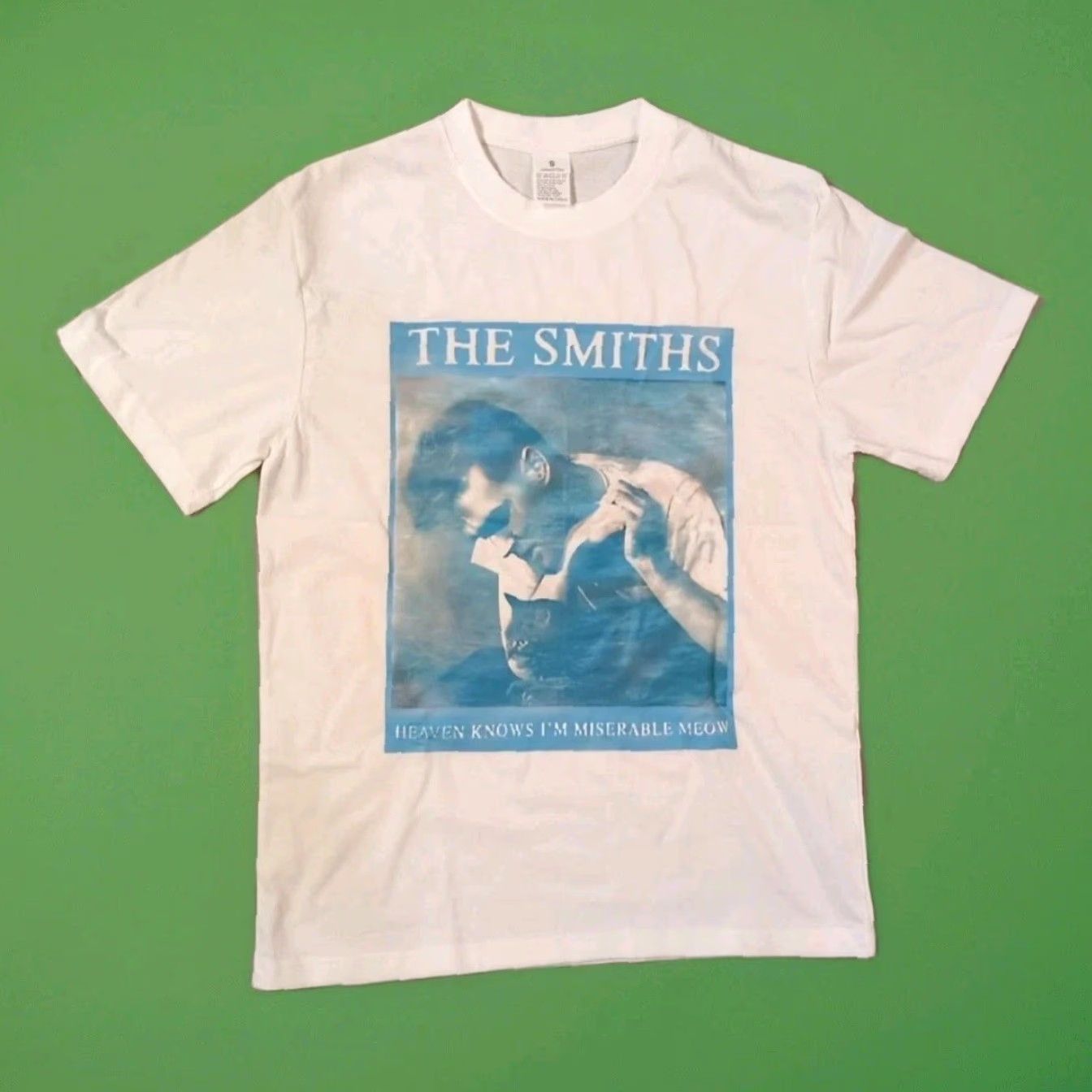 Morrissey THE SMITHS Heaven Knows I'm Miserable Meow T-shirt Cat White Small Unbranded T-Shirt Unisex Adults Size US S / EU 44-46 / 1 - 2 Thumbnail