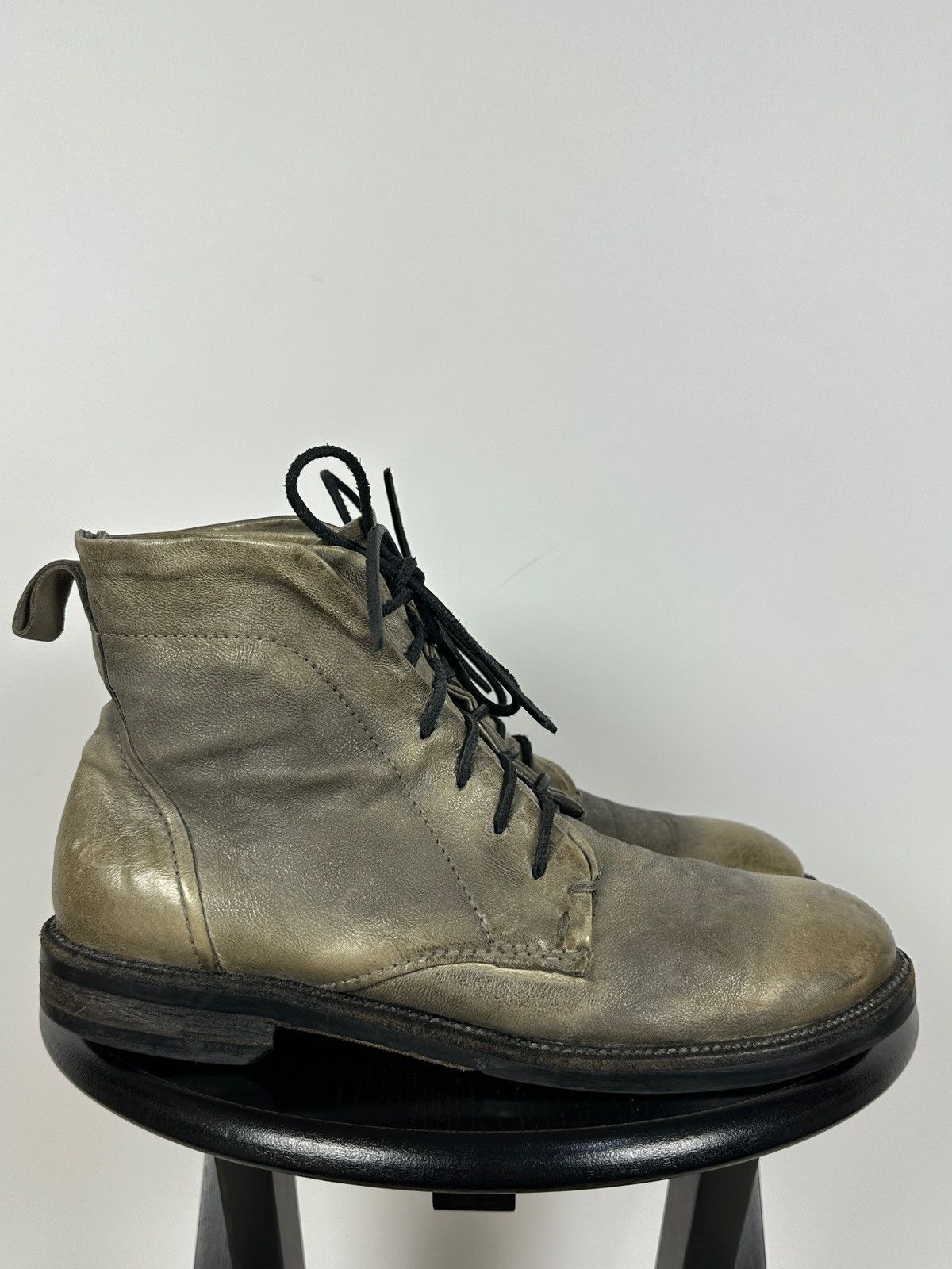 A.S.98 A.S.98 Distressed Leather Lace Up Ankle Boots Guidi Style Size US 10 / EU 43 - 3 Thumbnail