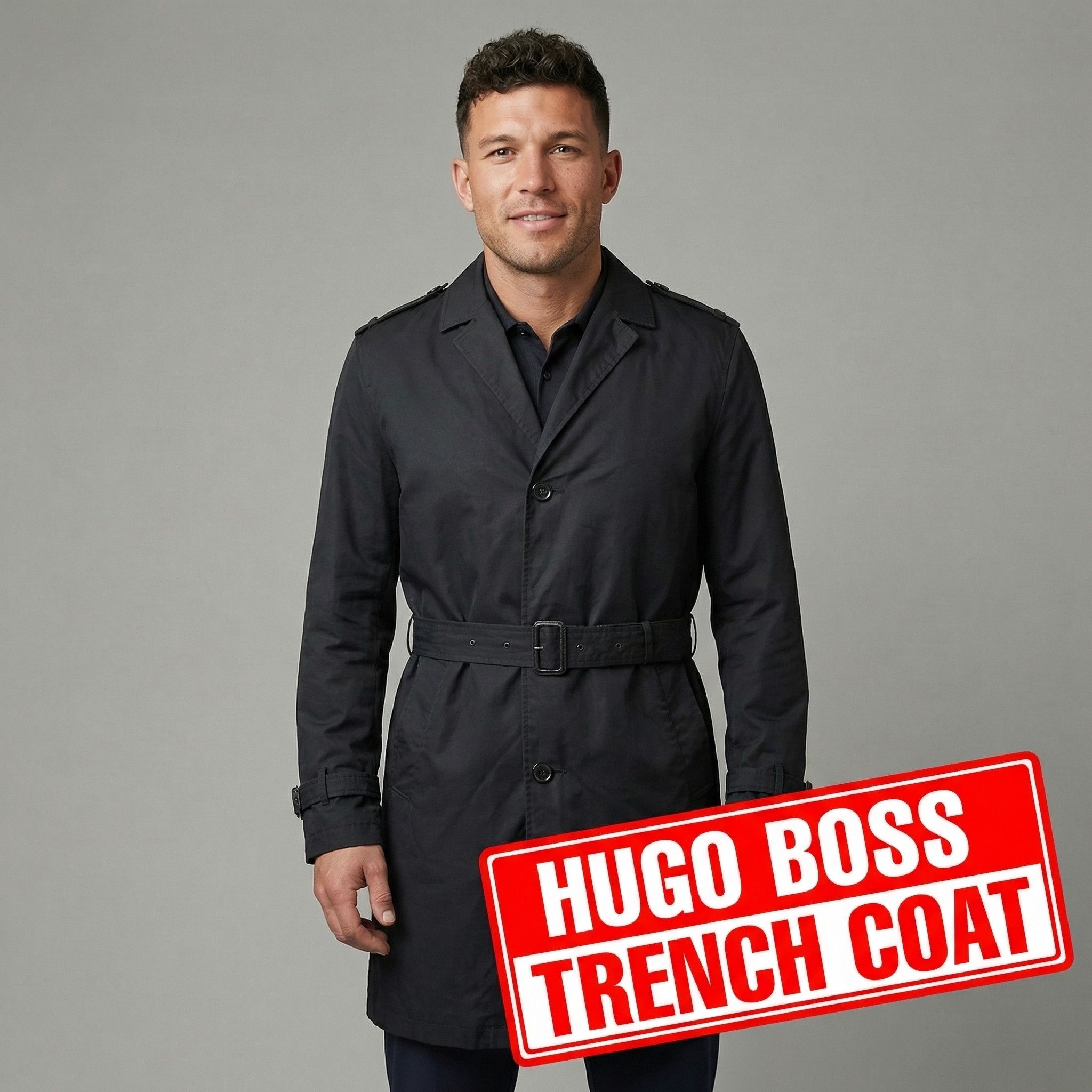 Hugo Boss Hugo Boss Red Label Men’s Trench Coat L Size US L / EU 52-54 / 3 - 1 Thumbnail