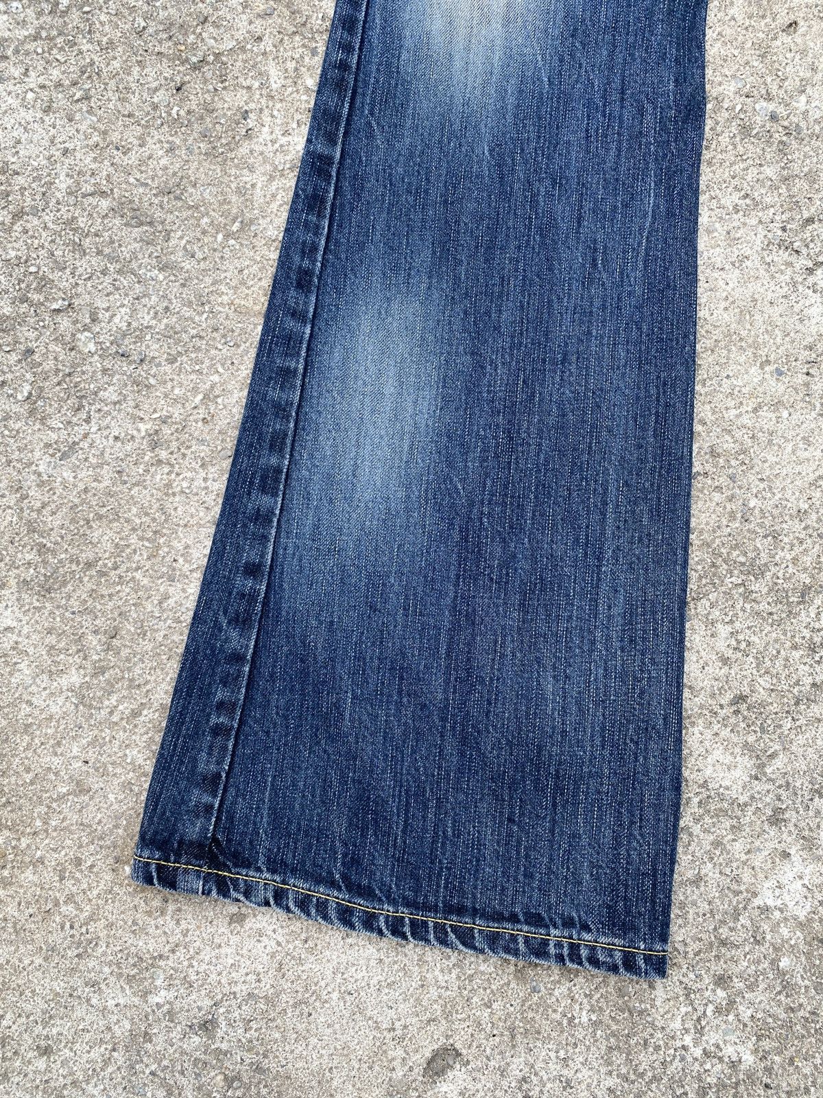 Edwin × Japanese Brand 1990s - Edwin 503 Claws Mark Design Flare Jeans Size US 32 / EU 48 - 5 Thumbnail