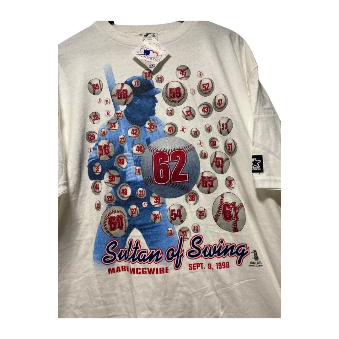 MLB × Starter × Vintage Vintage 1998 Mark McGwire Sultan Of Swing T Shirt Size XL Size US XL / EU 56 / 4 - 2 Thumbnail