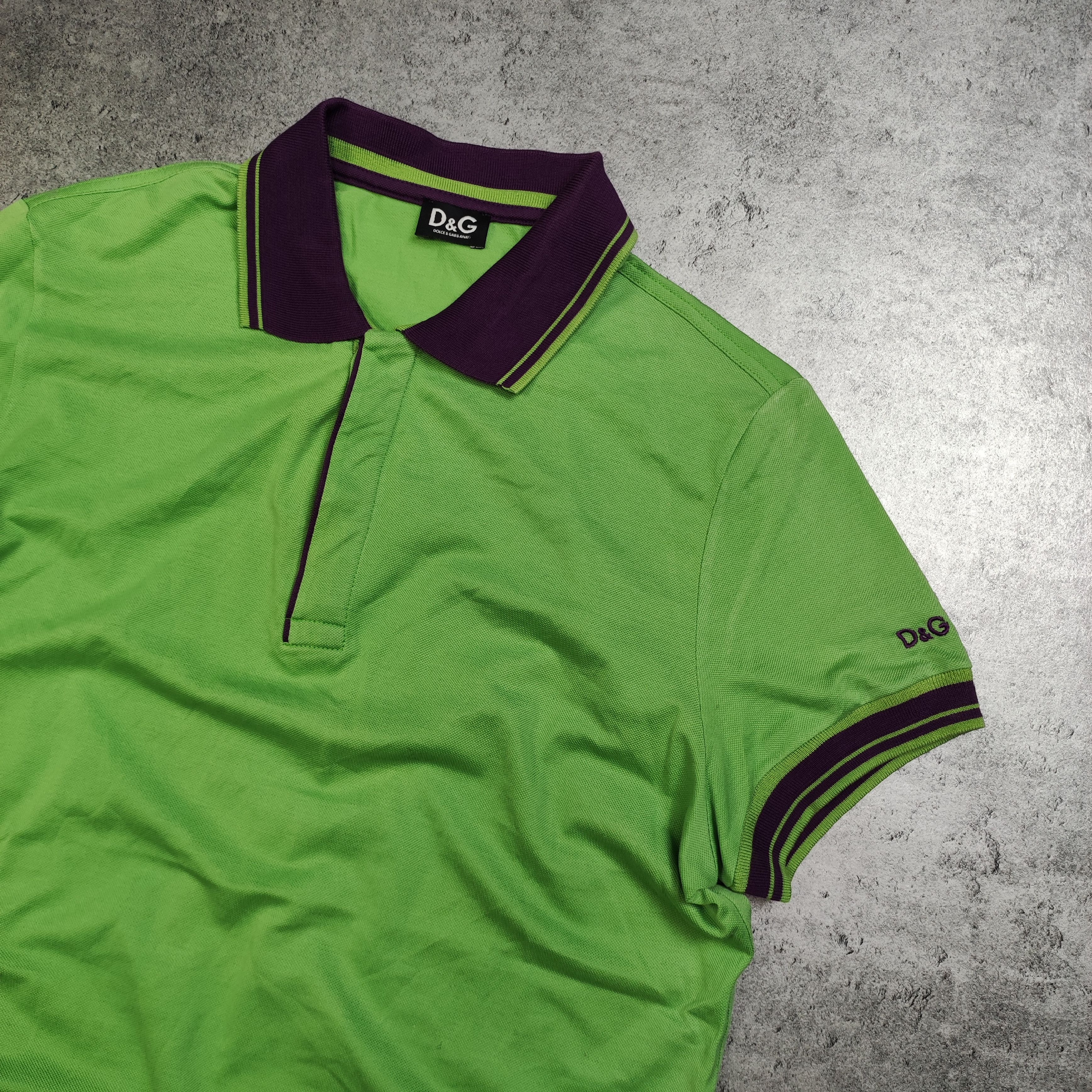 Dolce & Gabbana × Vintage RARE Vintage Luxury Dolce & Gabbana Green Polo Shirt Size US L / EU 52-54 / 3 - 4 Thumbnail