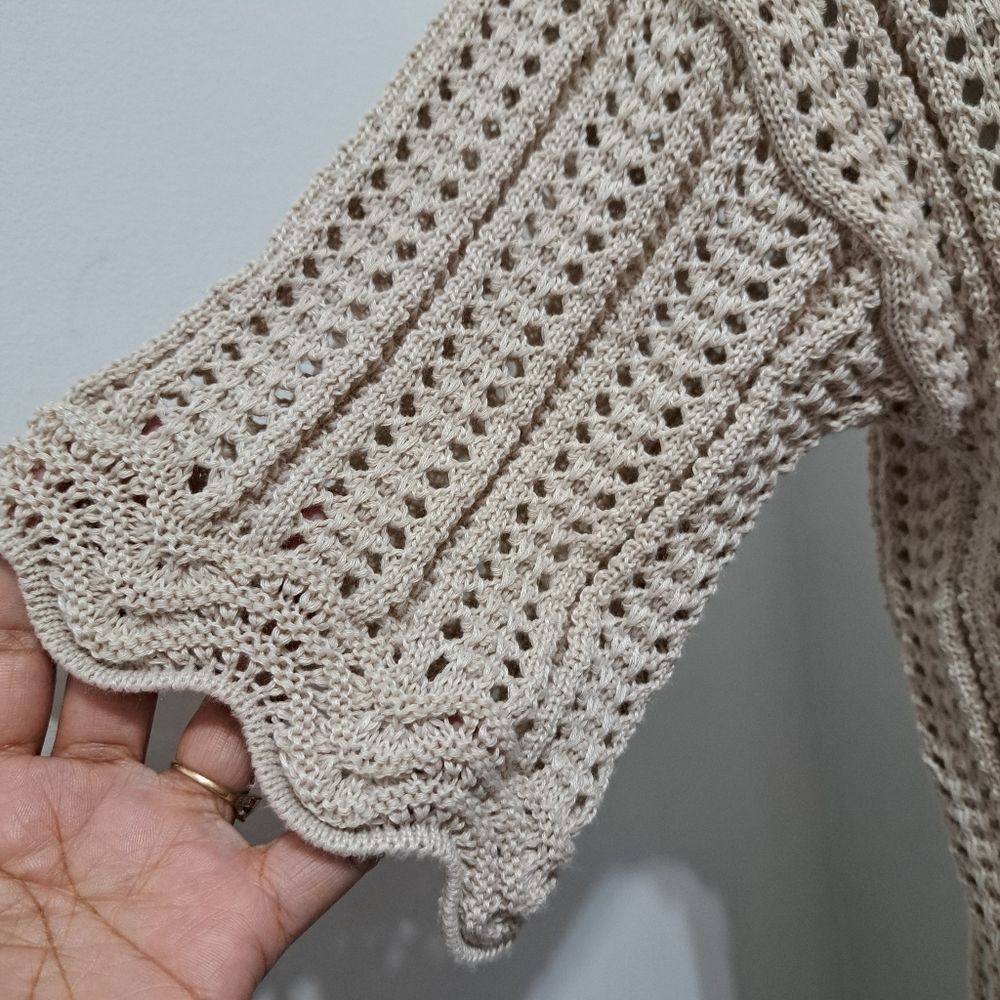 Other Solitaire 2 Piece Set Crochet Boho Knit Top/Pants Cover Up L Size 34" / US 12 / IT 48 - 16 Thumbnail