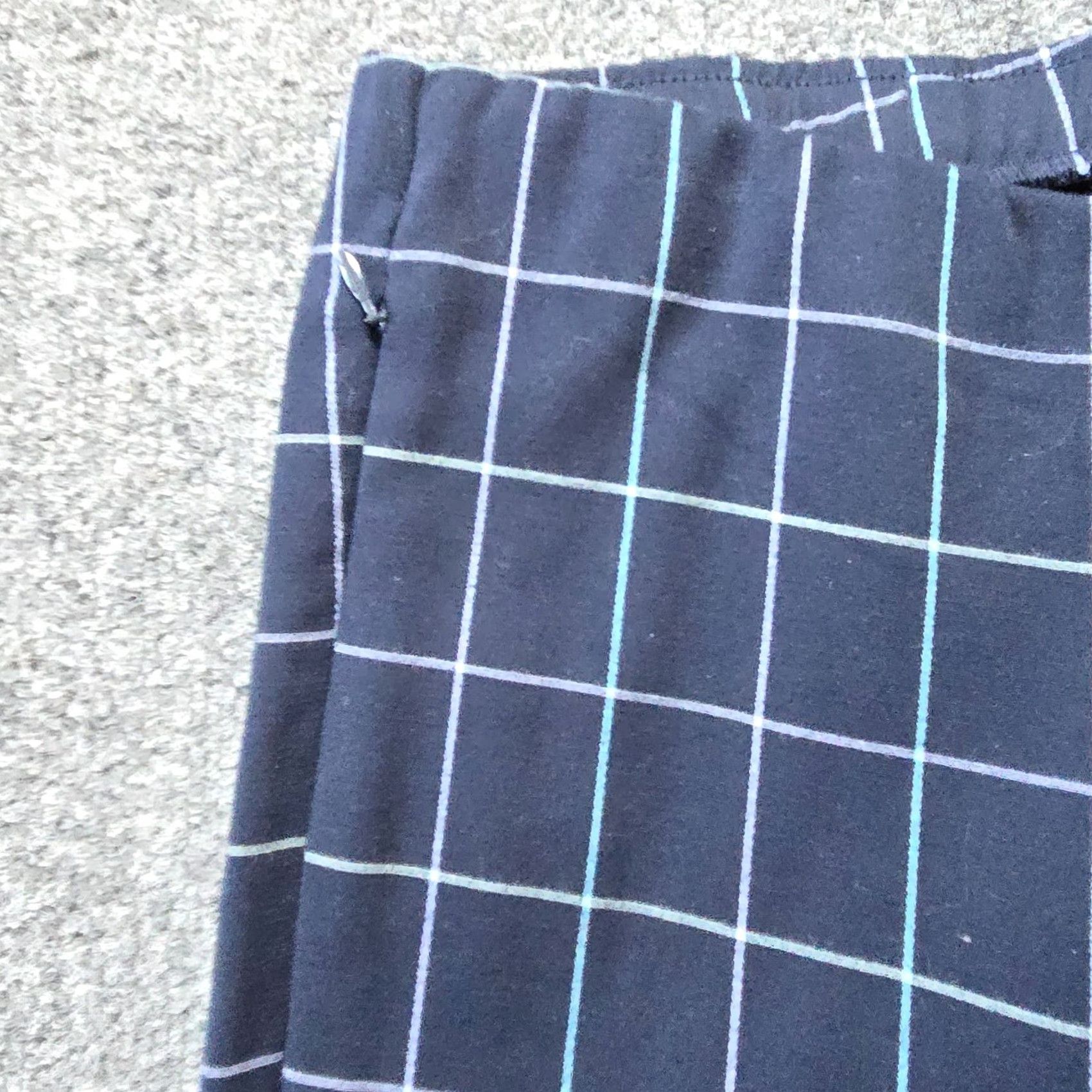 J. Jill J. Jill Pants Womens Size 10 Blue Plaid Stretch Ponte Ankle Regular Fit Tapered Casual Career Dressy Womens Size 24" / US 00 / IT 34 - 3 Thumbnail