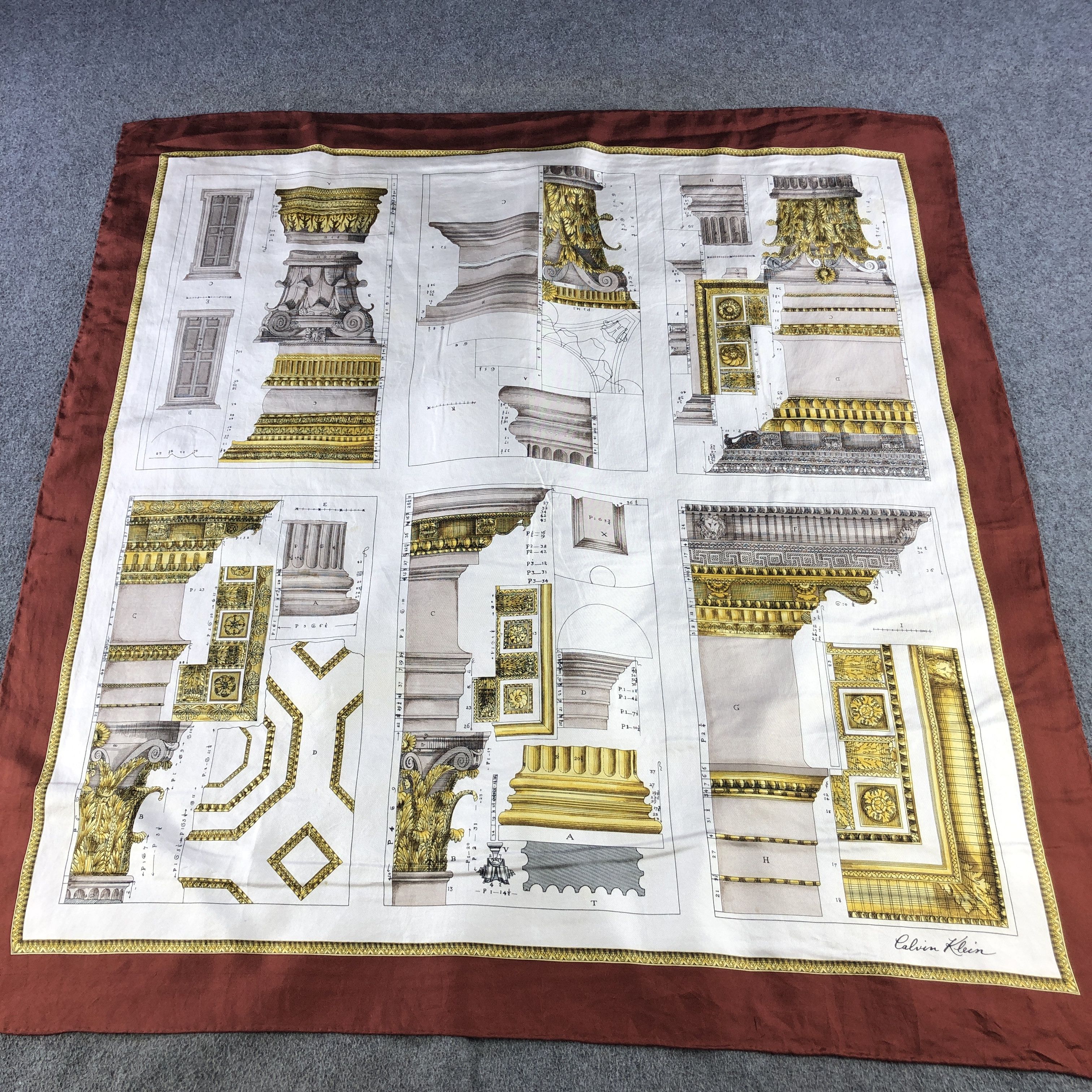 Calvin Klein Vintage Calvin Klein Silk Scarf M1177 Size ONE SIZE - 2 Thumbnail
