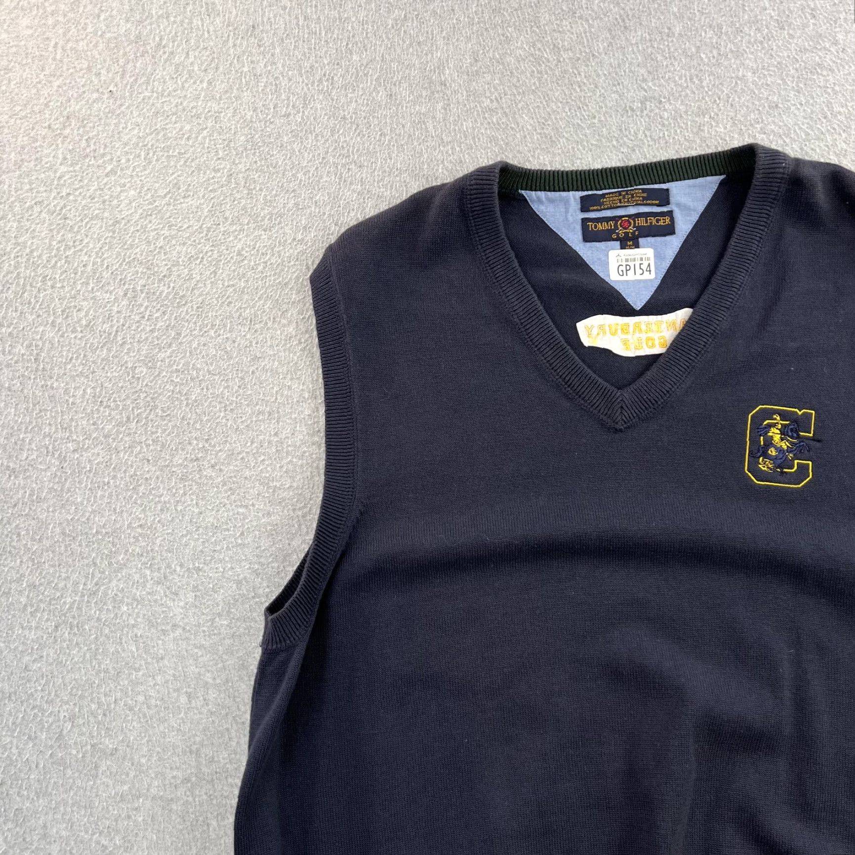 Tommy Hilfiger Tommy Hilfiger Golf Vest Mens M Navy Blue V-Neck Canterbury Logo Shirt Size US M / EU 48-50 / 2 - 6 Thumbnail