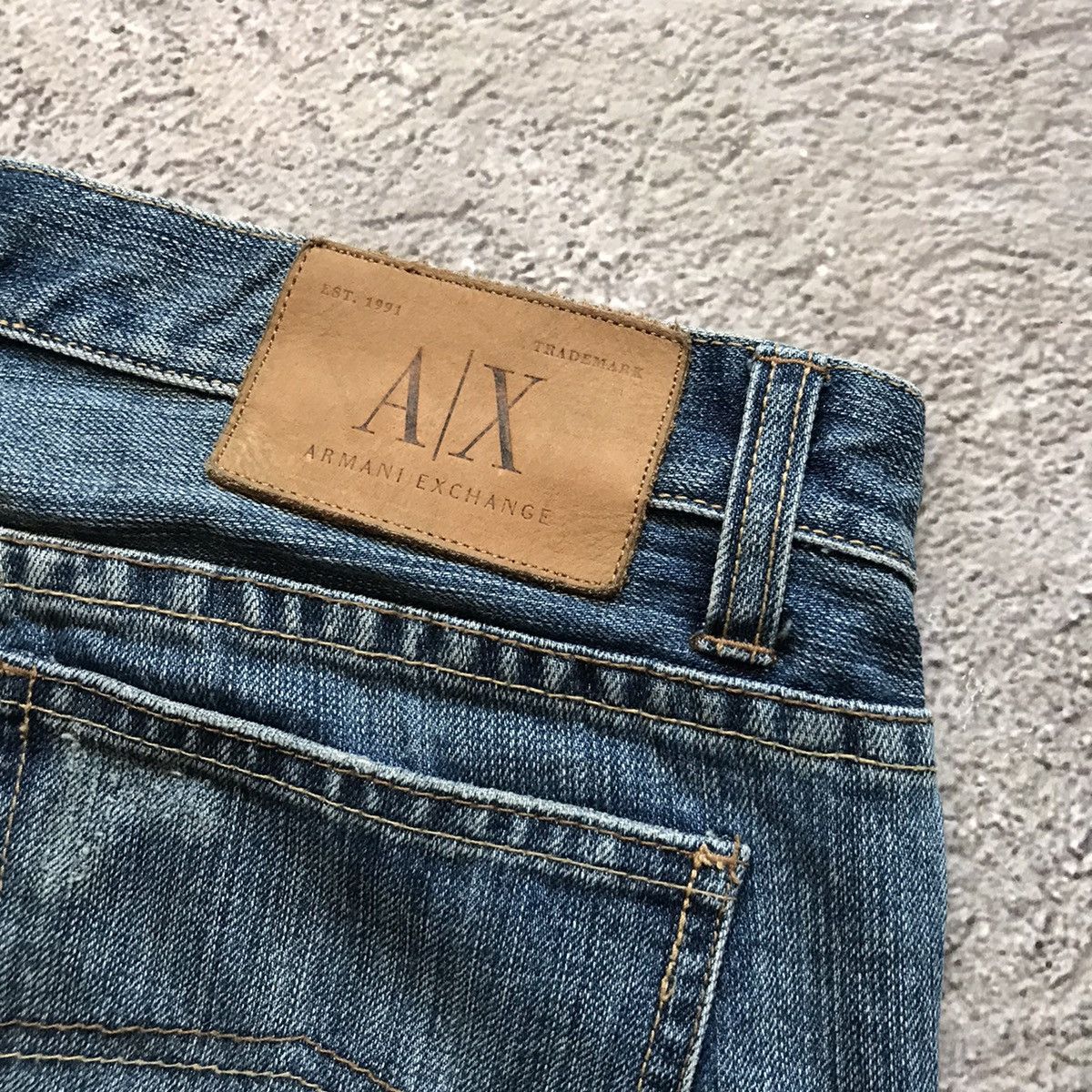 Armani Exchange vintage armani japan jeans distressed low rise flared 90s Size US 28 / EU 44 - 8 Thumbnail