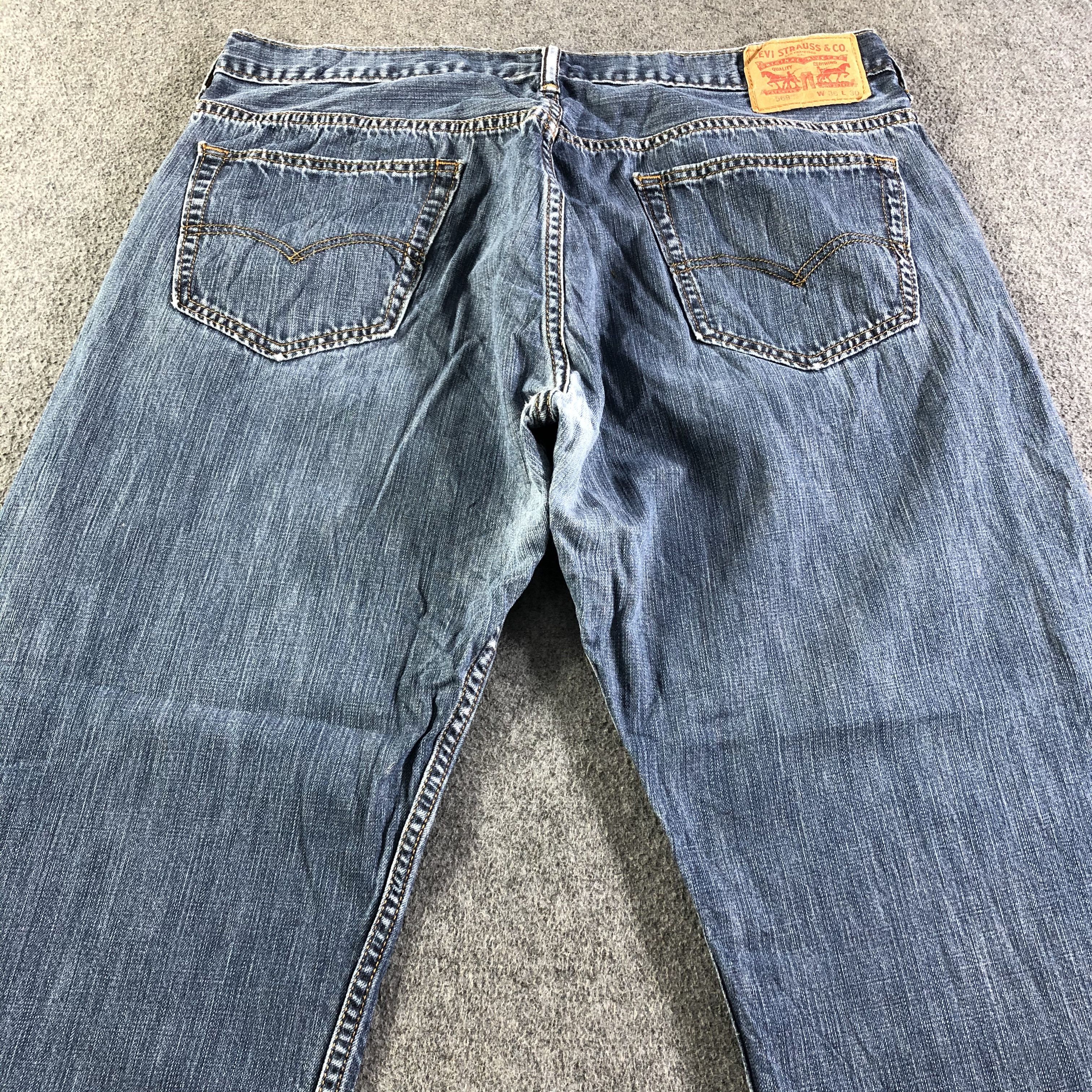 Levi's Vintage Blue Wash Levis 569 Jeans-J4397 Size US 35 - 4 Thumbnail