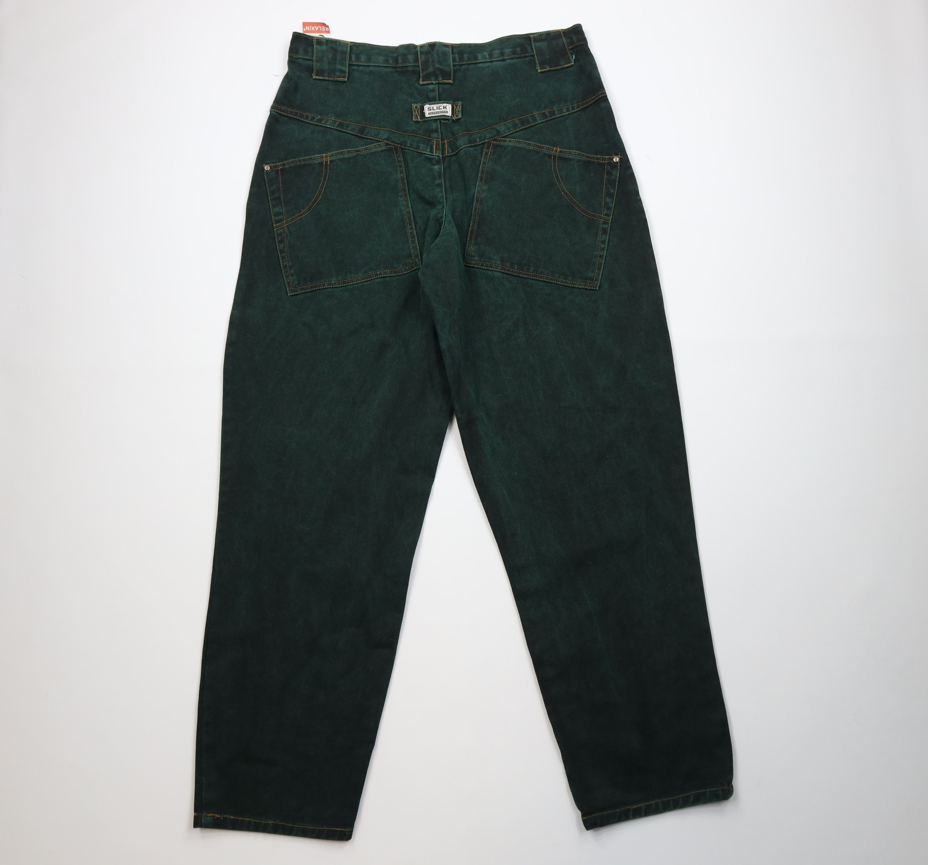 Vintage Deadstock Vintage 90s Streetwear Wash Skateboard Jeans Green Size US 36 / EU 52 - 9 Thumbnail