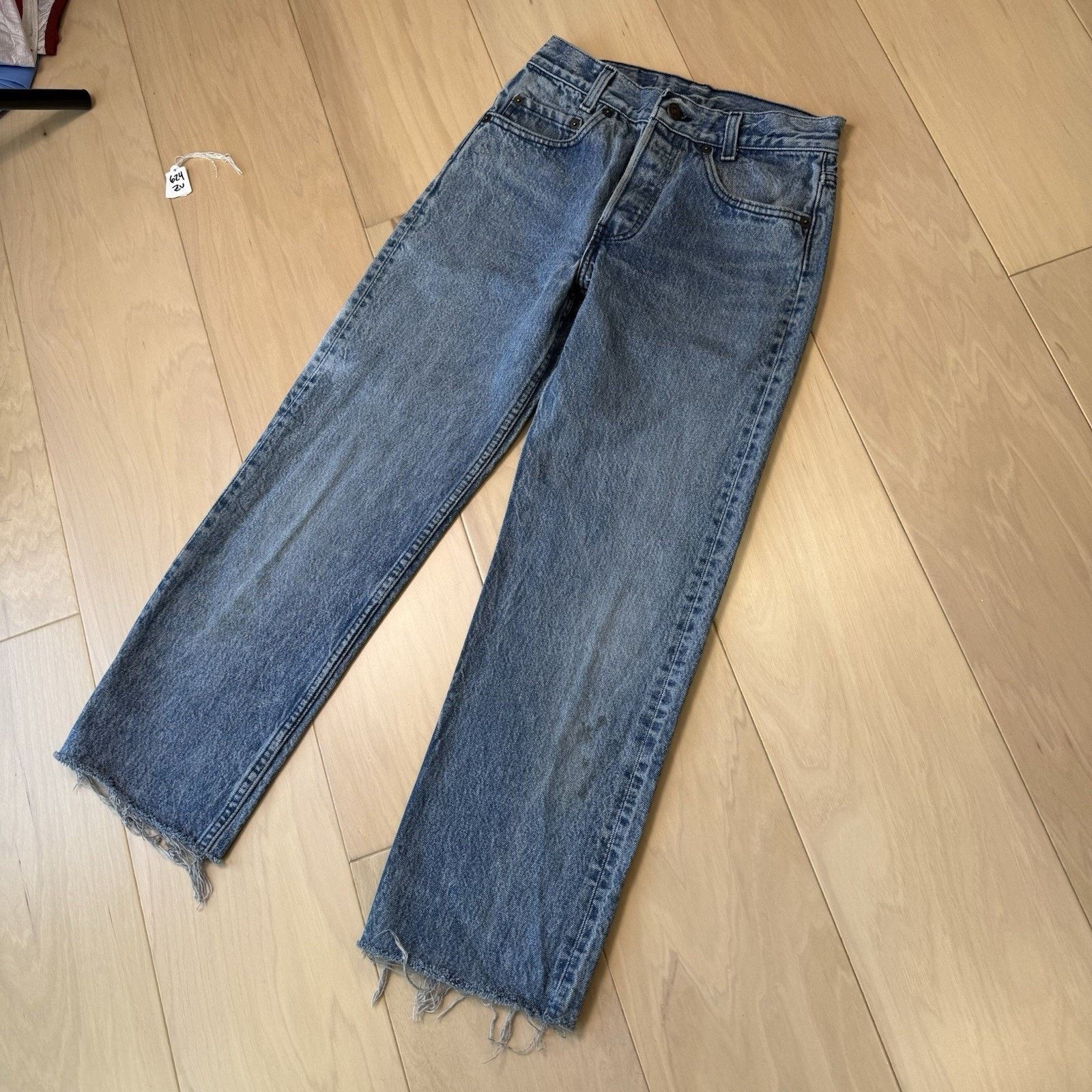 Levi's Vintage Levis 701 Jeans 24 Blue Straight Leg 80s Denim Size 24" / US 00 / IT 34 - 11 Thumbnail