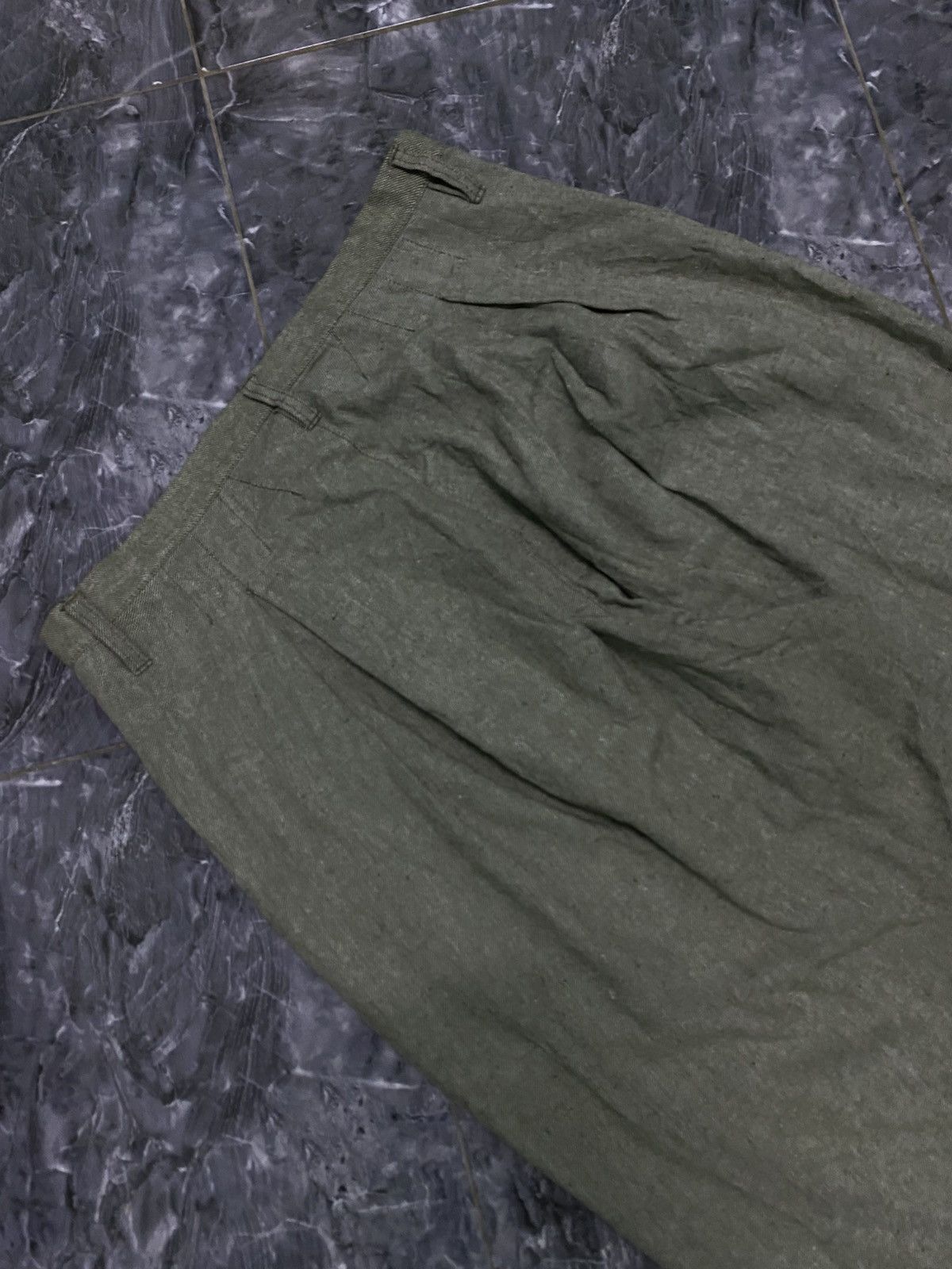 Ne-Net VINTAGE NE-NET X ISSEY MIYAKE Tape Drop Crotch Cropped Pants Size US 30 / EU 46 - 13 Thumbnail
