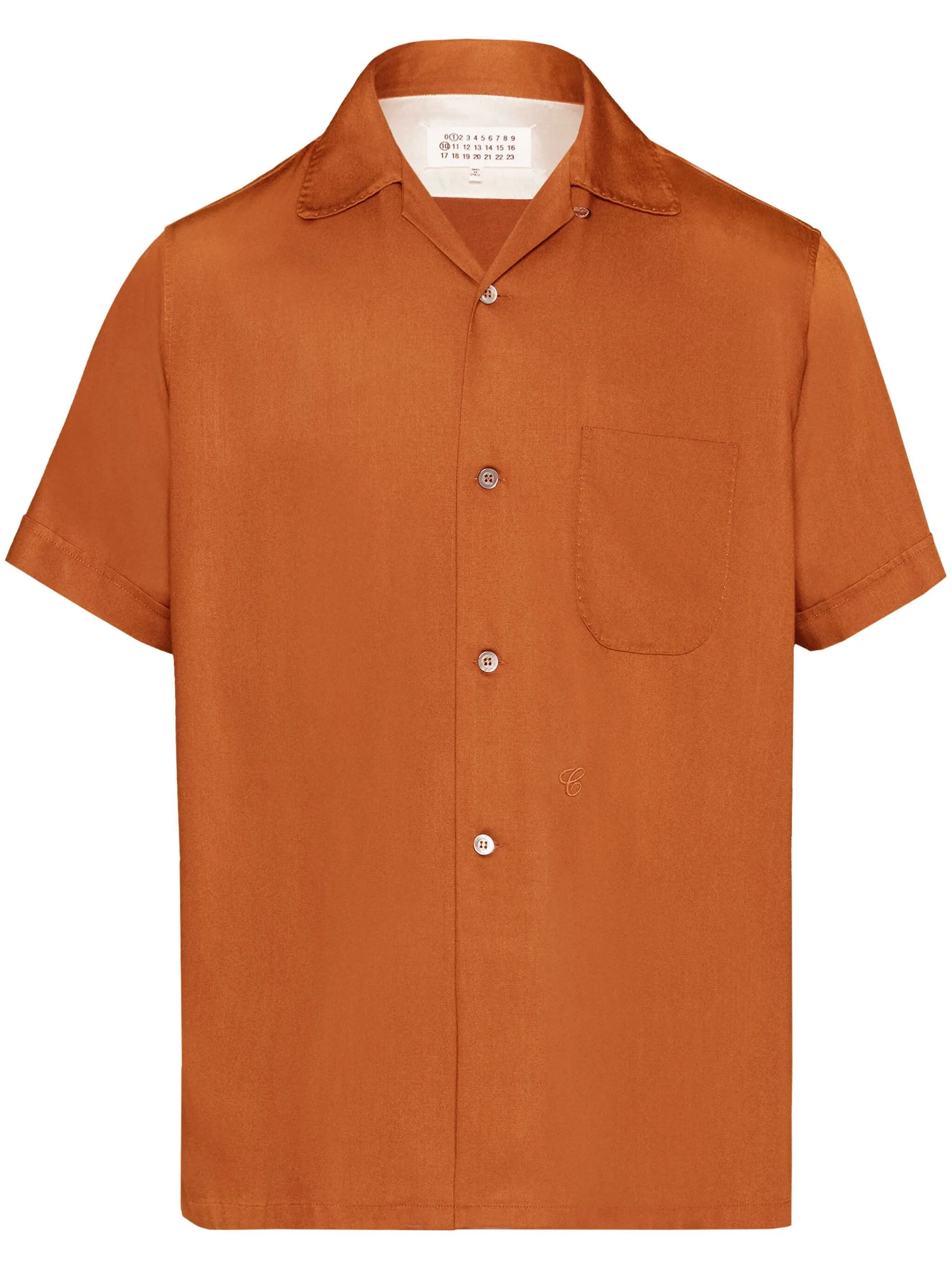 Maison Margiela o1loc1c1125 C Short-sleeved Shirt in Brown Size US M / EU 48-50 / 2 - 1 Thumbnail