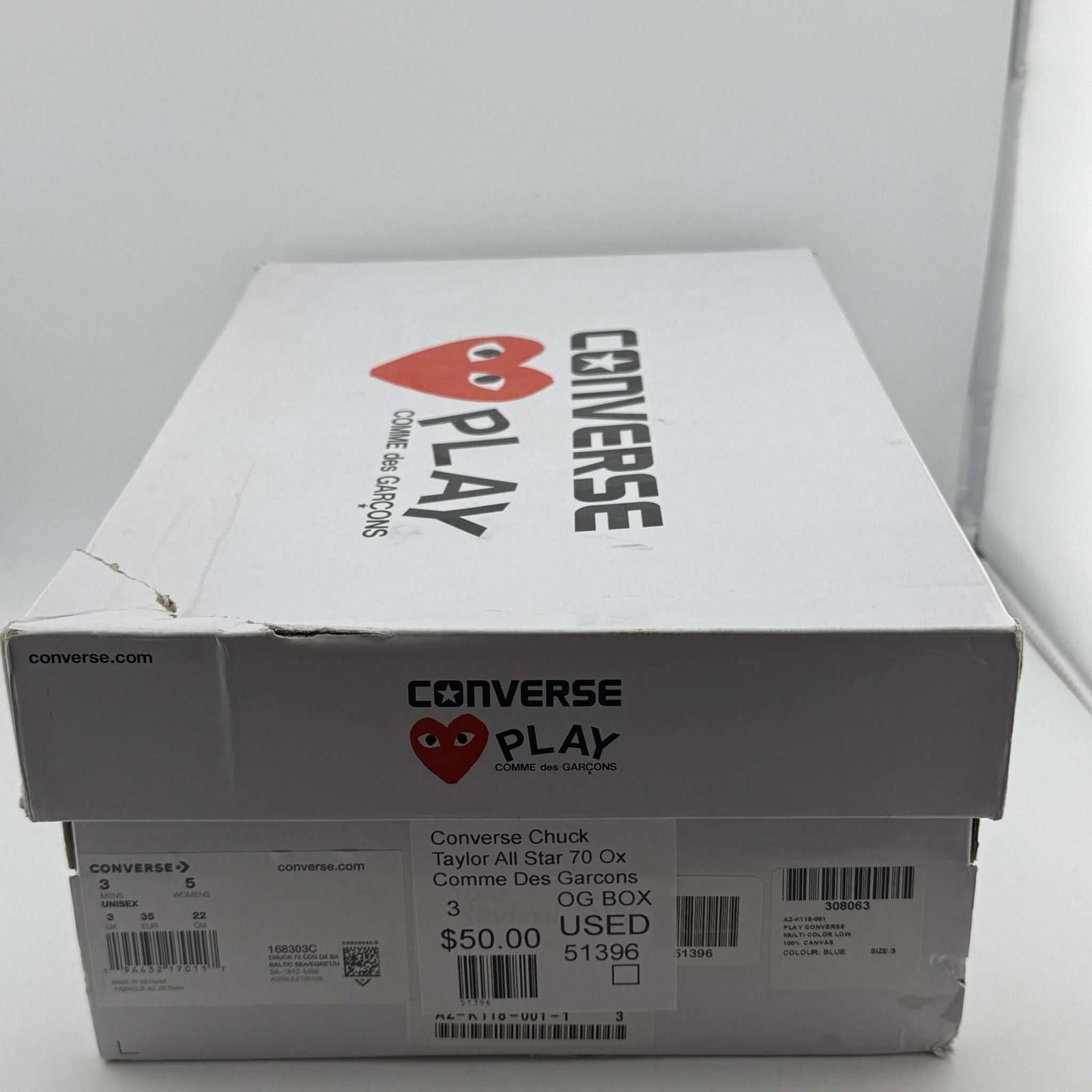 Converse Converse Chuck Taylor All Star 70 Ox Comme Des Garcons Size US 5 / EU 37 - 8 Thumbnail