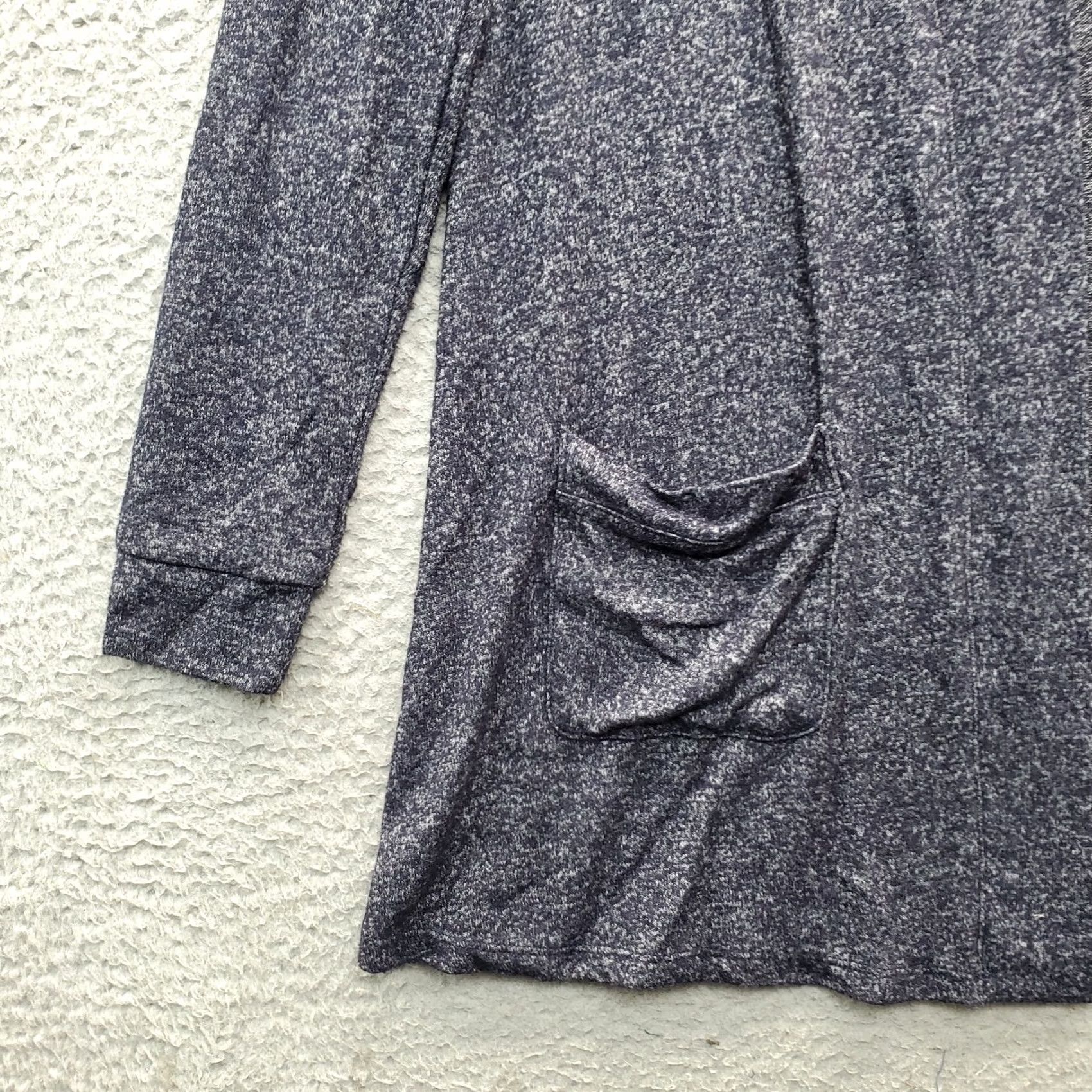 Vintage Lane Bryant Cardigan Womens Size 10/12 Gray Open Front Draped Pockets Knit Casual Womens Size L / US 10 / IT 46 - 4 Thumbnail