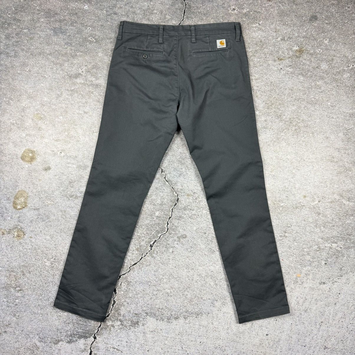 Carhartt Carhartt WIP Sid Pant - Dark Grey/Black Smoke - Size W33/L32 Size US 33 - 2 Thumbnail
