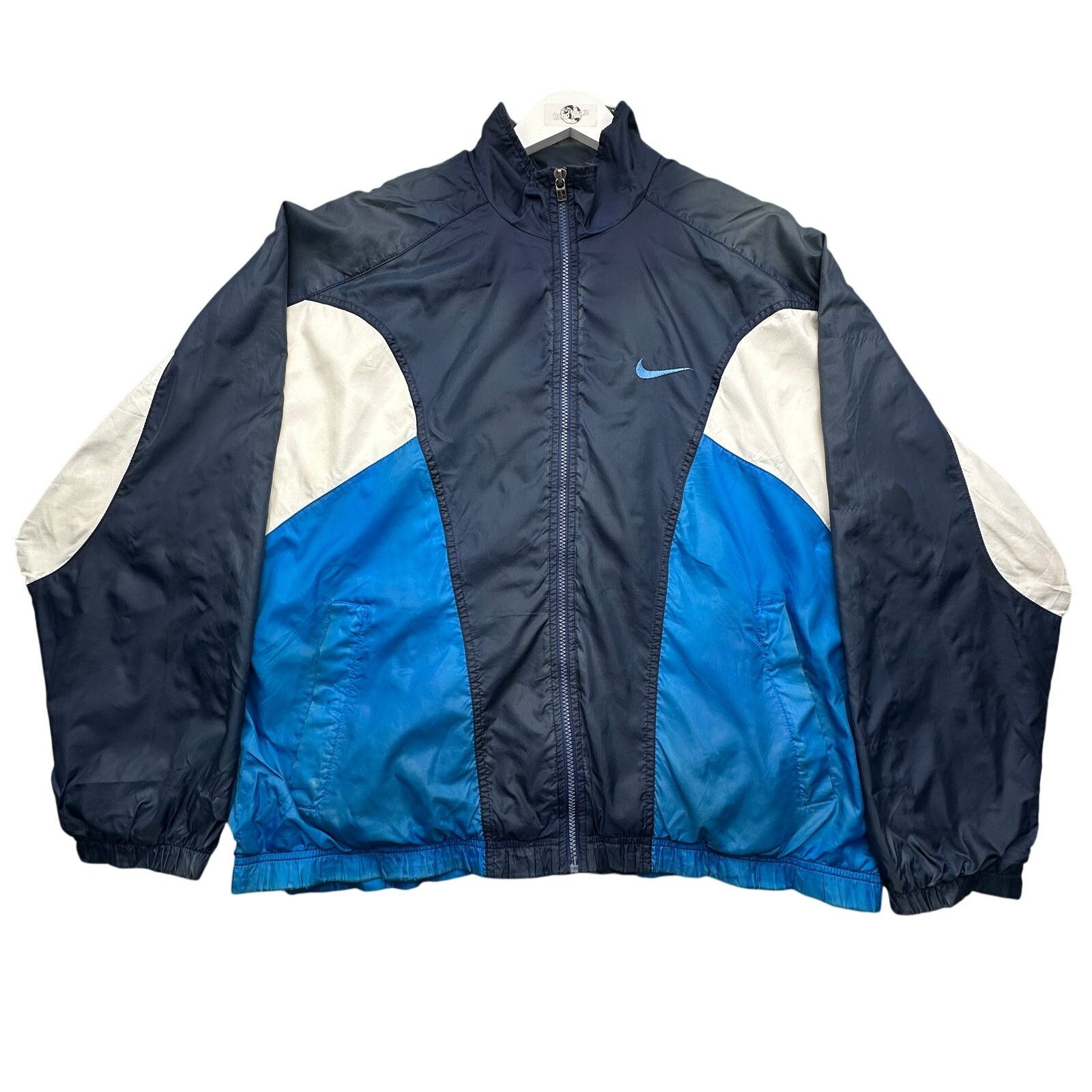 Nike Vintage 90s Nike Windbreaker Jacket Lined Mens Large Blue Size US L / EU 52-54 / 3 - 1 Thumbnail