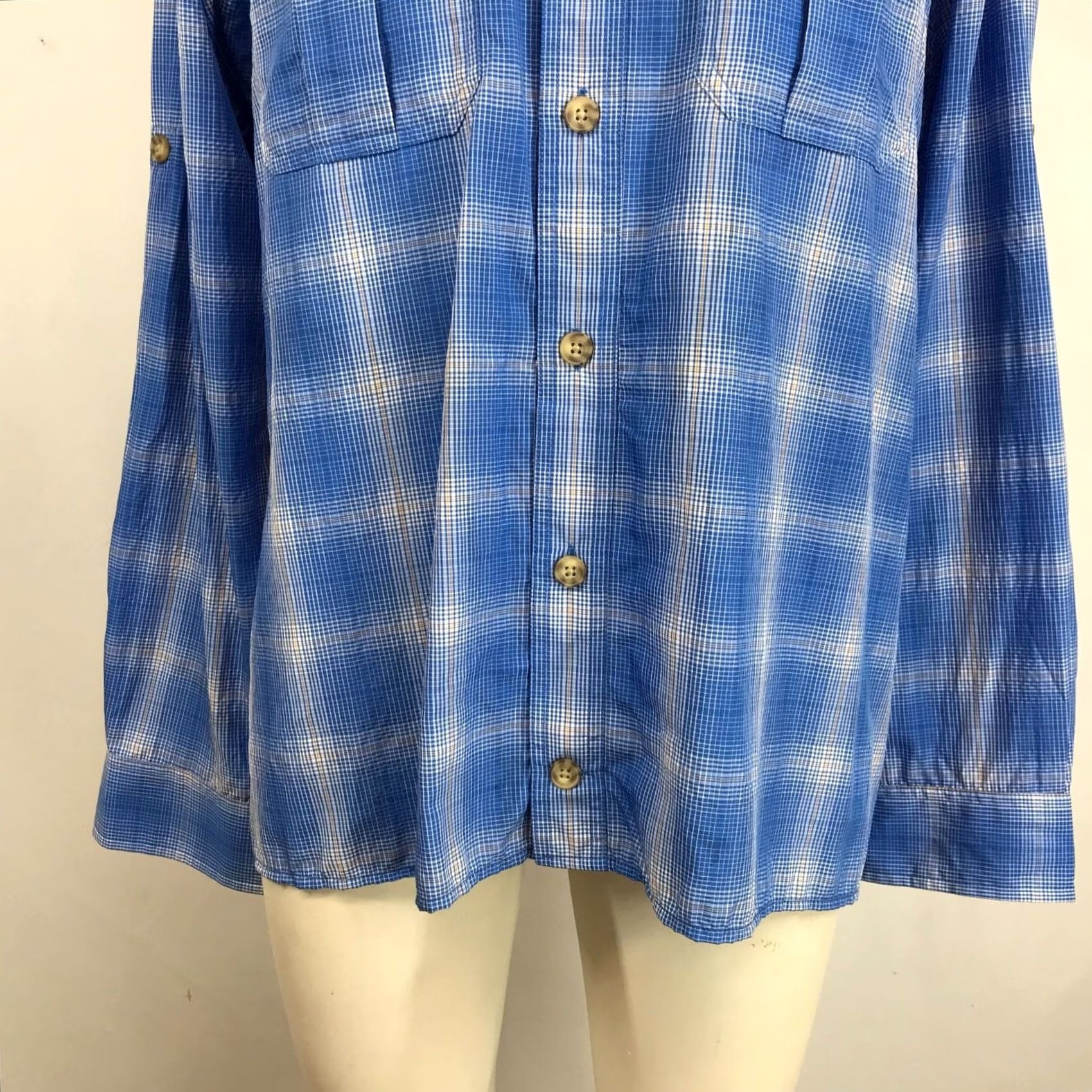Vintage DULUTH MEN'S L BLUE LONG SLEEVE BUTTON UP NYLON SHIRT Size US L / EU 52-54 / 3 - 3 Thumbnail