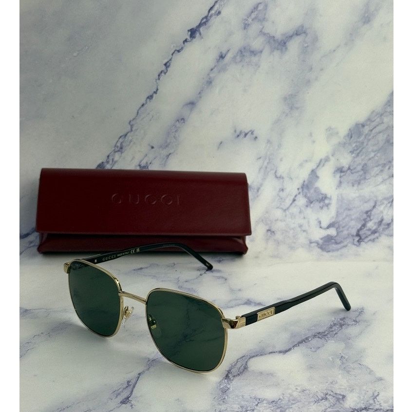 Gucci NEW Gucci GG1799S Gold Round Unisex Sunglasses $545 Size ONE SIZE - 1 Thumbnail