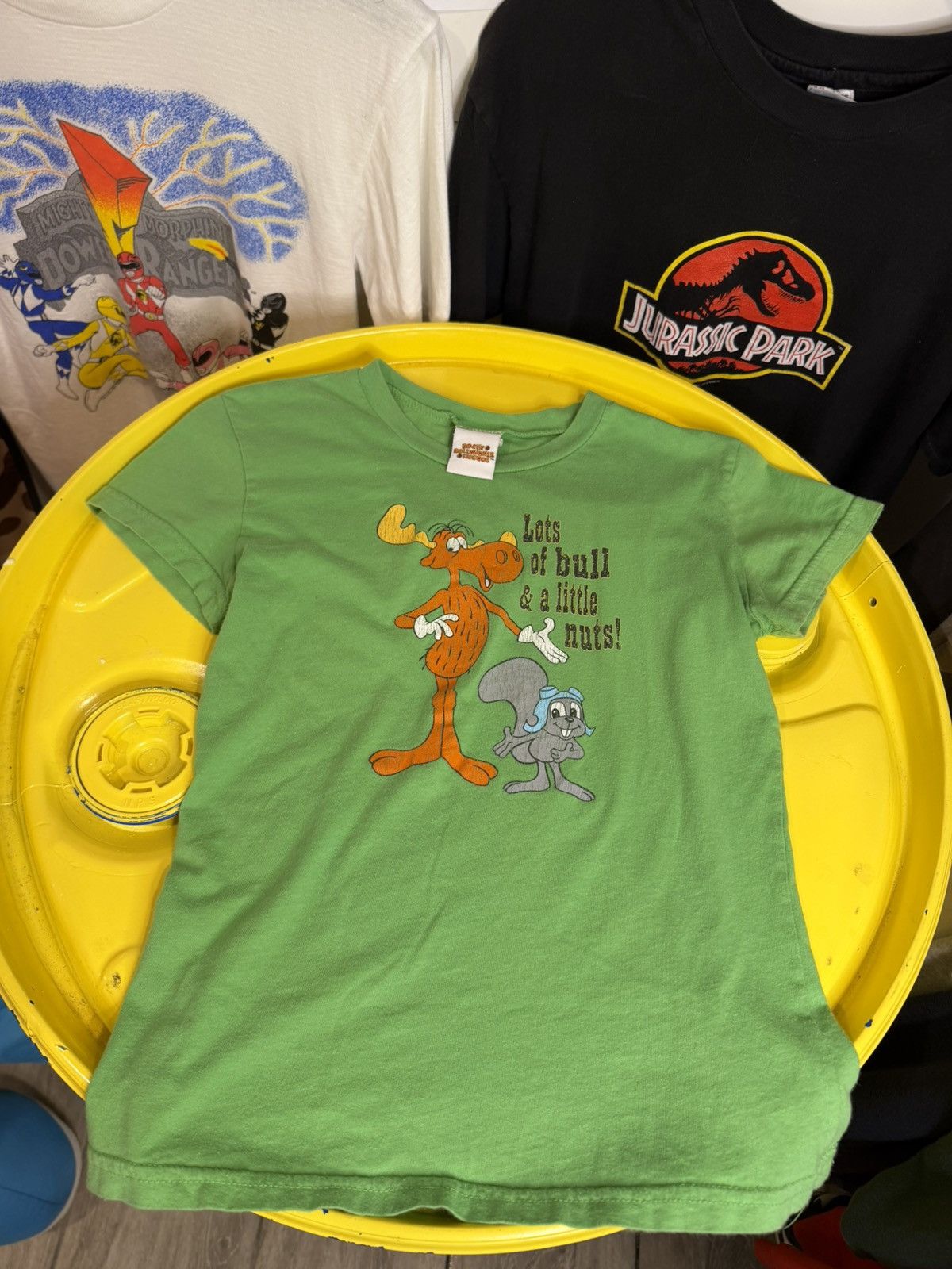 Vintage 1980s rocky and Bullwinkle vintage women’s T-shirt Size S / US 4 / IT 40 - 4 Thumbnail