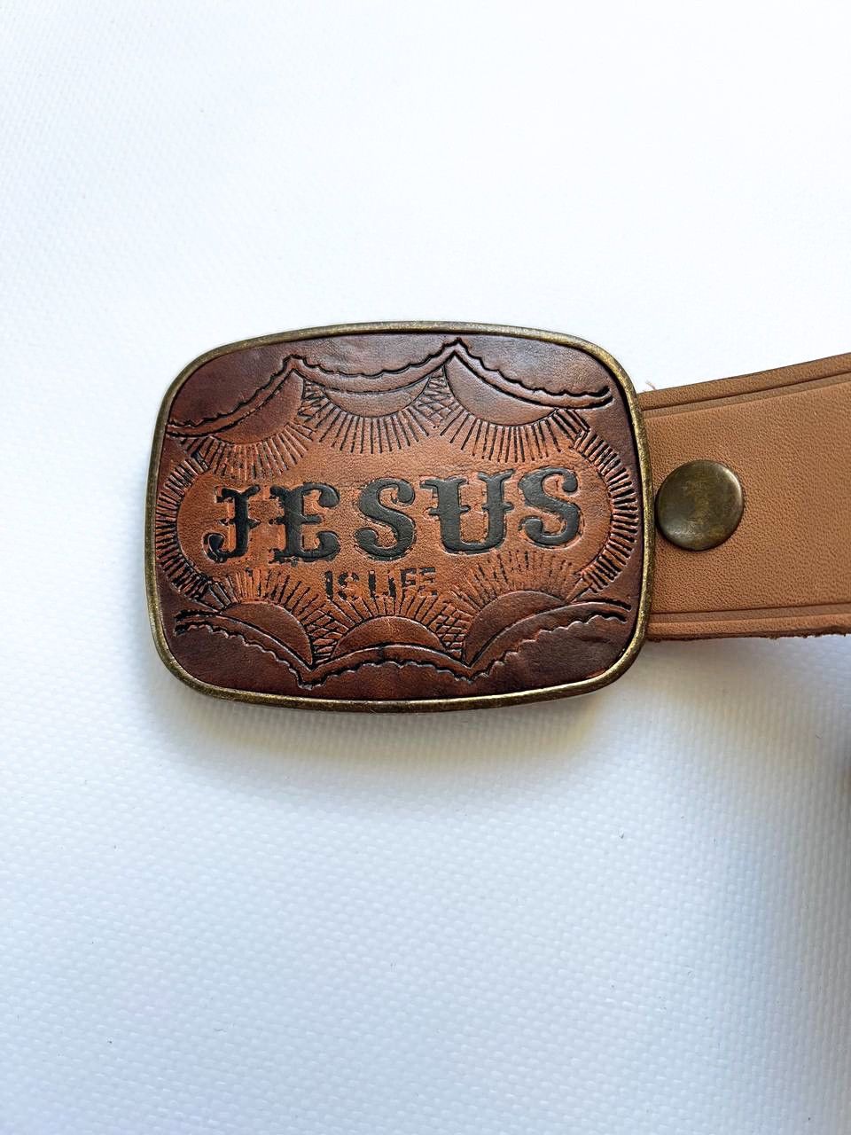 Dsquared2 Vintage Dsquared2 Buckle Jesus is Life Belt Dsquared Size ONE SIZE - 3 Thumbnail