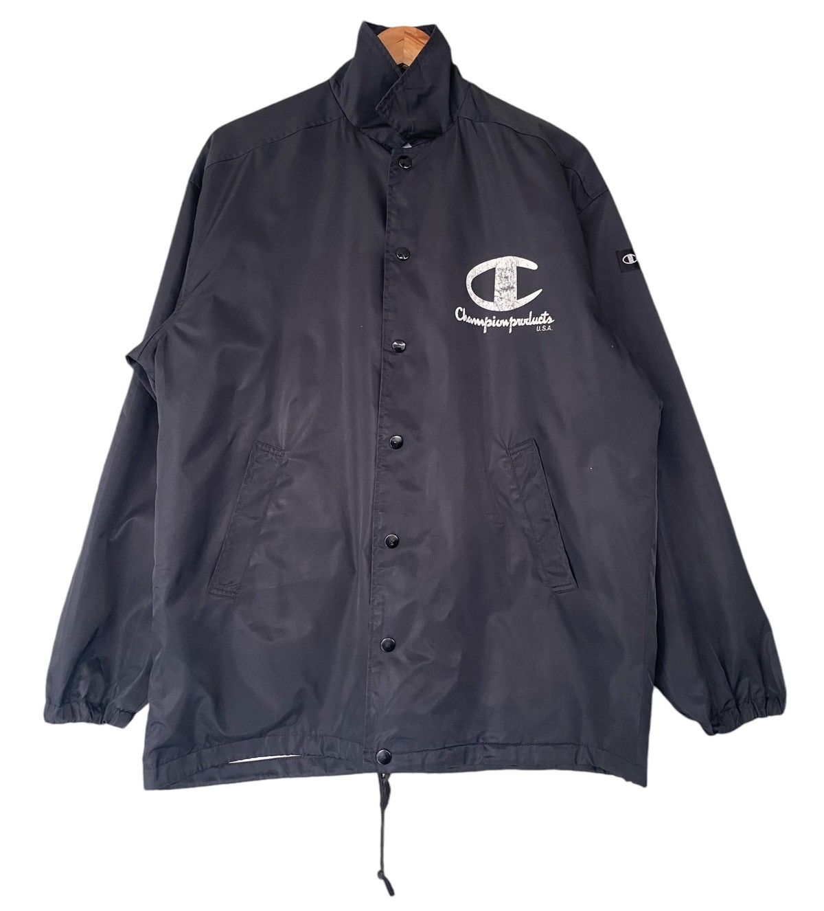 Champion × Champs Sport × Vintage CHAMPION Nylon Button Jacket Size US L / EU 52-54 / 3 - 1 Thumbnail