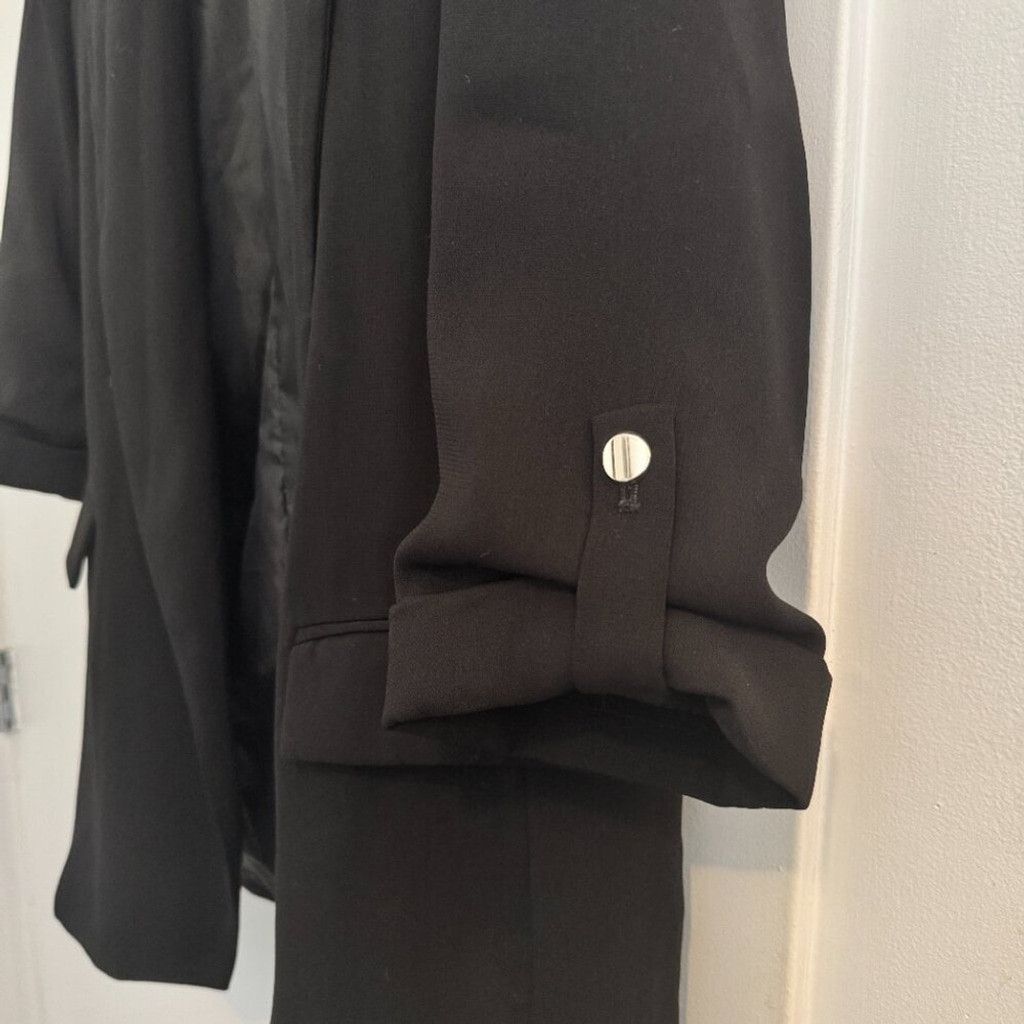 Zara 🖤 ZARA Open Front Blazer With Rolled-Up Sleeves | Size S Size S / US 4 / IT 40 - 10 Thumbnail