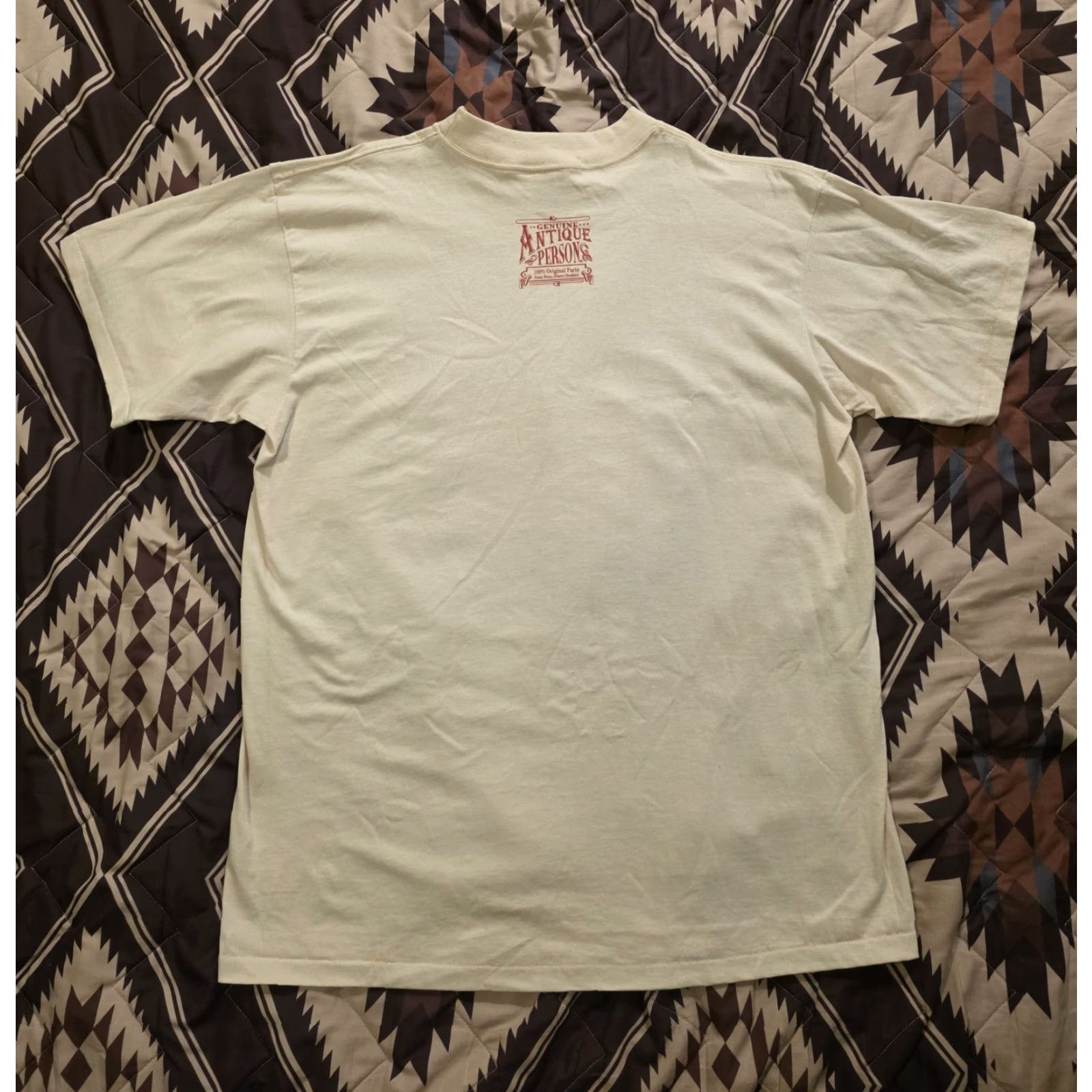 Vintage VINTAGE 1995 Genuine Antique Person T Shirt Graphic Print Cowboy USA 90s Men XL Ivory Cotton Short Sleeve Crew Neck T-Shirt Size US XL / EU 56 / 4 - 3 Thumbnail