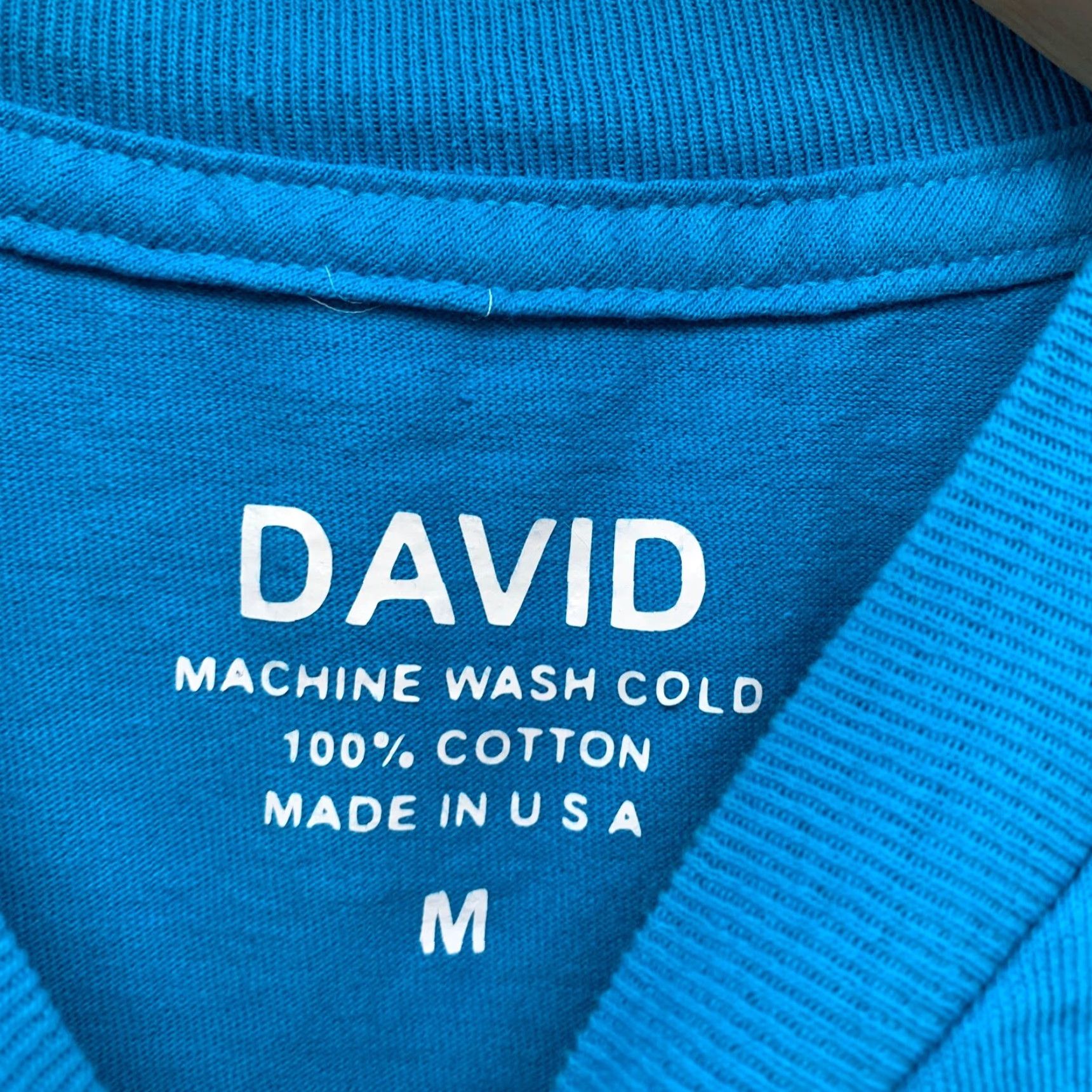 Vintage VINTAGE David Shirt Medium Blue Box Logo Graphic Short Sleeve Crewneck Size M USA MADE Size US M / EU 48-50 / 2 - 7 Thumbnail