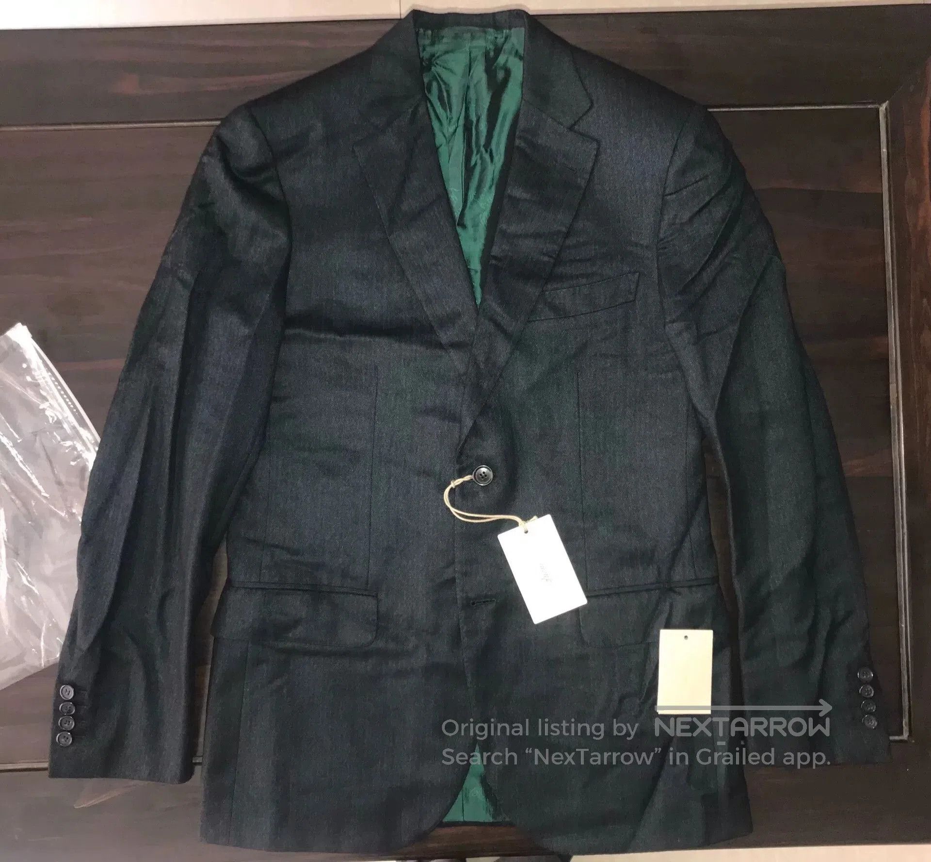 Brioni brioni cashmere silk suit jacket black green. Size US L / EU 52-54 / 3 - 1 Thumbnail