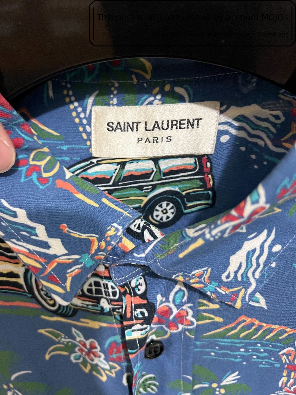 Saint Laurent Paris Sz 41 Saint Laurent Paris 17SS Beach Pattern Shirt mojos1236 Size US L / EU 52-54 / 3 - 3 Thumbnail