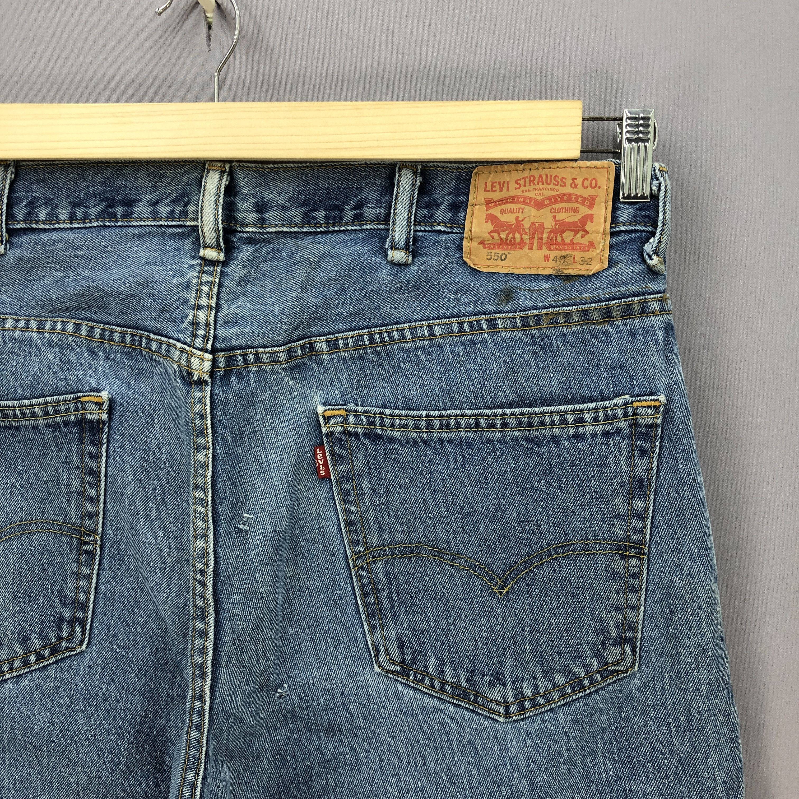 Levi's Vintage Levis Dirty Jeans Levis 550 Faded Blue Denim Size US 38 / EU 54 - 5 Thumbnail