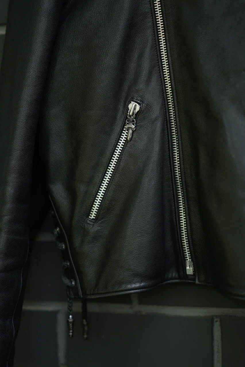 Chrome Hearts Chrome Hearts Leather Filigree Cross Motorcycle Jacket Size US XL / EU 56 / 4 - 10 Thumbnail