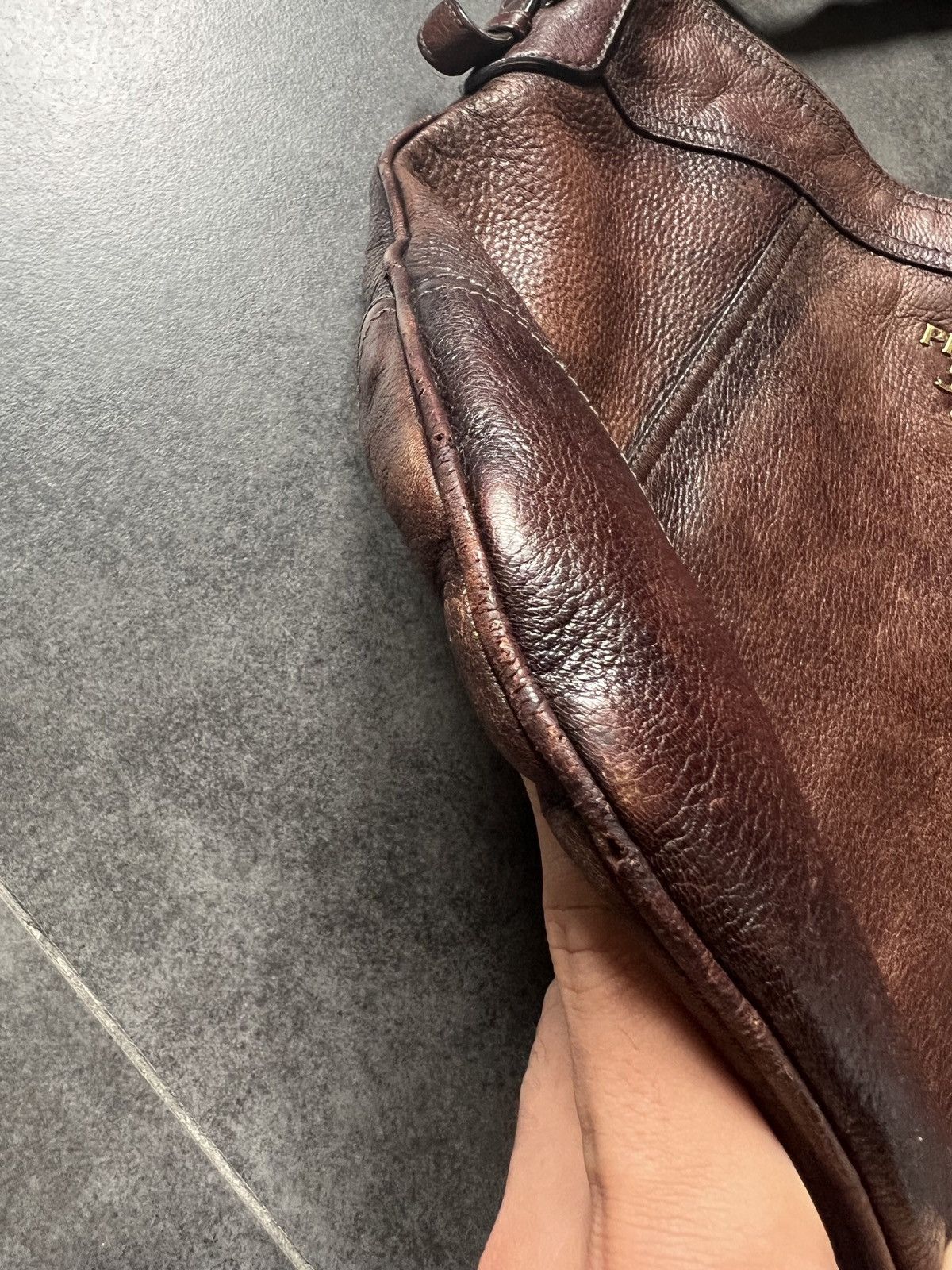 Miu Miu × Prada × Vintage Vintage Prada Leather Tote shoulder hobo Bag Size ONE SIZE - 5 Thumbnail