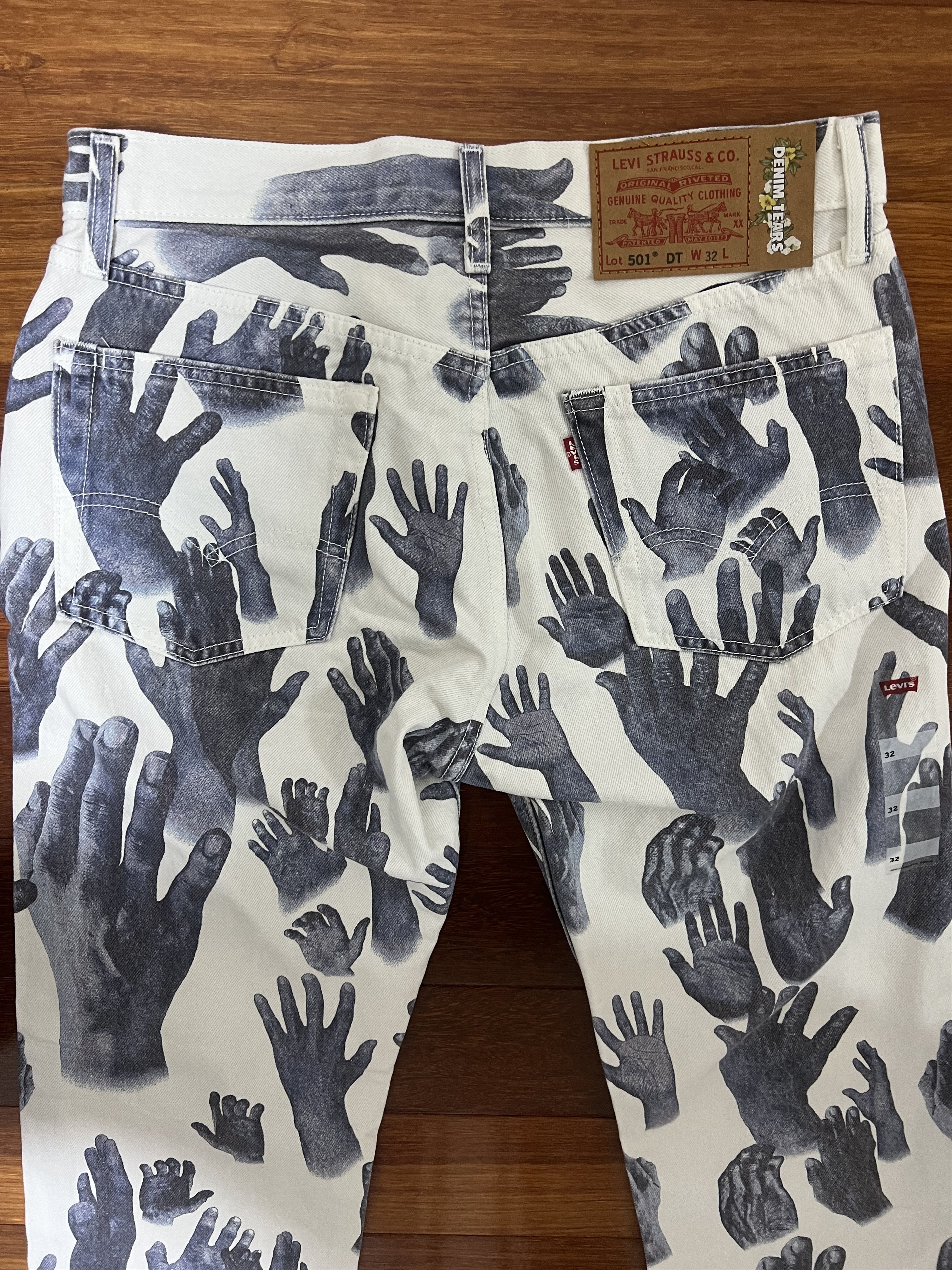 DENIM TEARS × Levi's 💚 Denim Tears x Levi's 501 Indigo Hands Jean NEW Size US 32 / EU 48 - 4 Thumbnail
