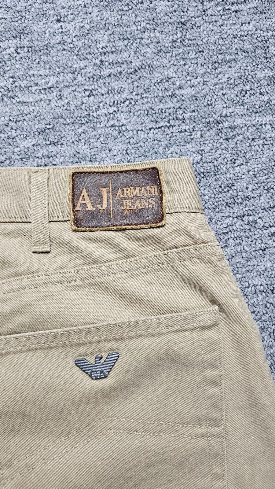 Armani Armani Jeans AJ Chino Straight Pants W34 Beige Italy Eagle Size US 34 / EU 50 - 7 Thumbnail
