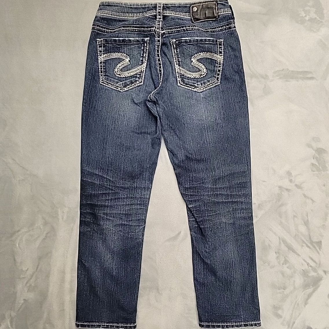 Silver Jeans Co. VINTAGE Silver Jeans Women 28 Suki High Capri Stretch Denim Blue 28 Capri Womens Jeans Size 28" / US 6 / IT 42 - 7 Thumbnail