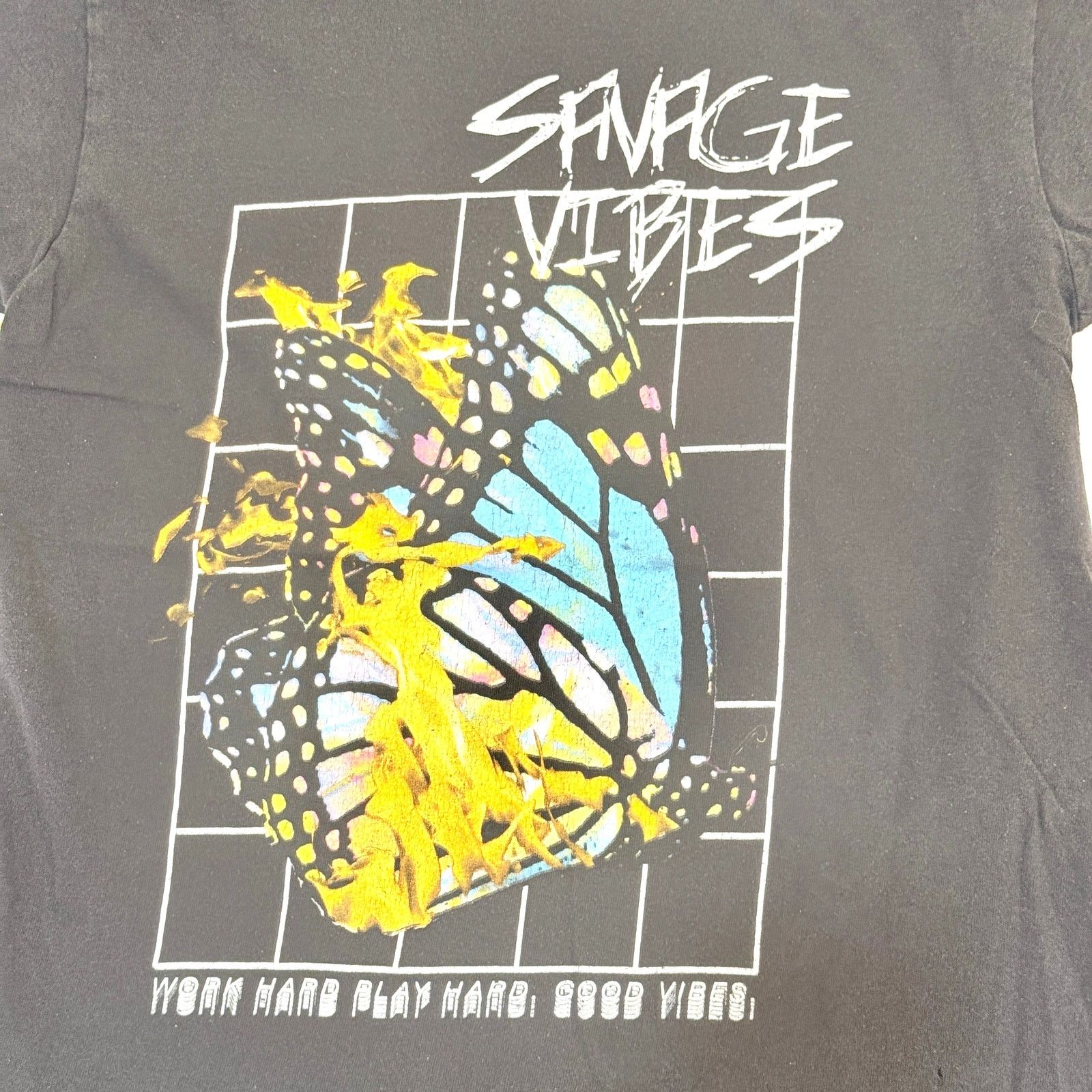 Other Young & Wild Savage Vibes Butterfly Graphic T-Shirt Size US M / EU 48-50 / 2 - 3 Thumbnail