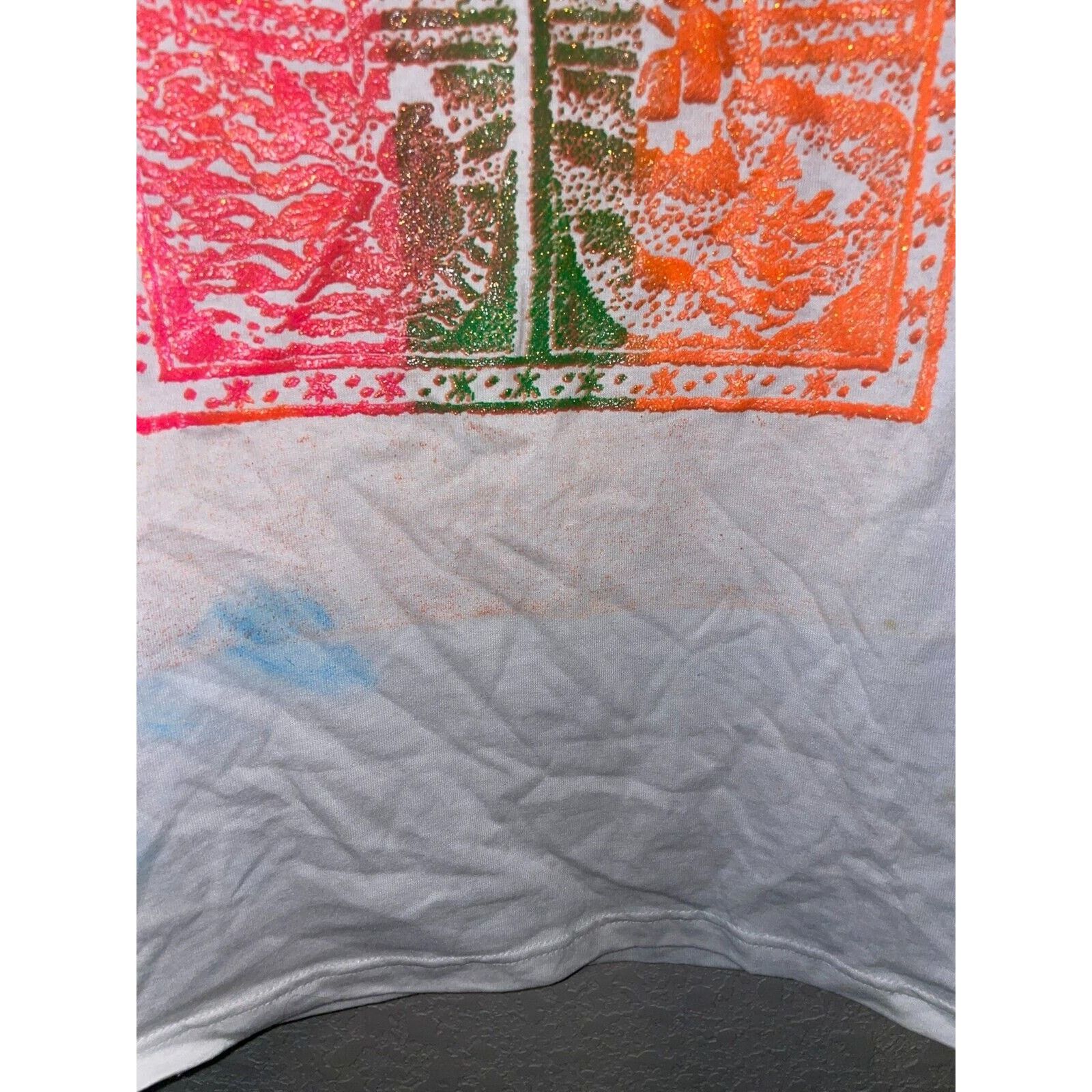 Jerzees Vintage Tree Shirt Red Green Orange Forest Tee Nature Medium Size US M / EU 48-50 / 2 - 7 Thumbnail