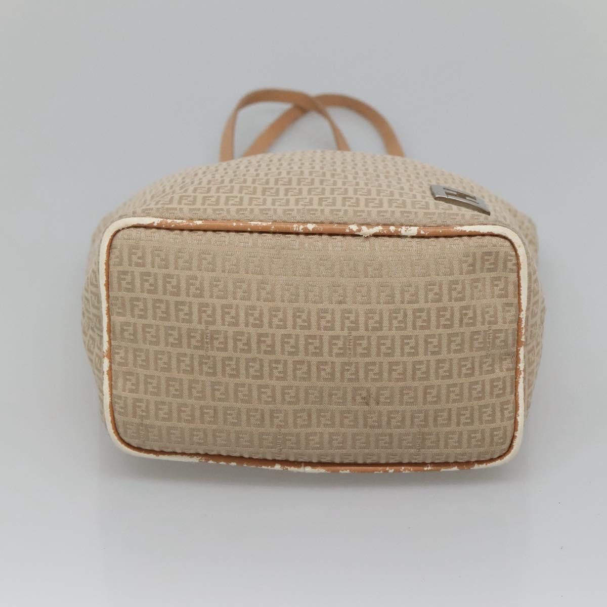 Fendi FENDI Zucchino Canvas Hand Bag Nylon Beige Silver Size ONE SIZE - 9 Thumbnail